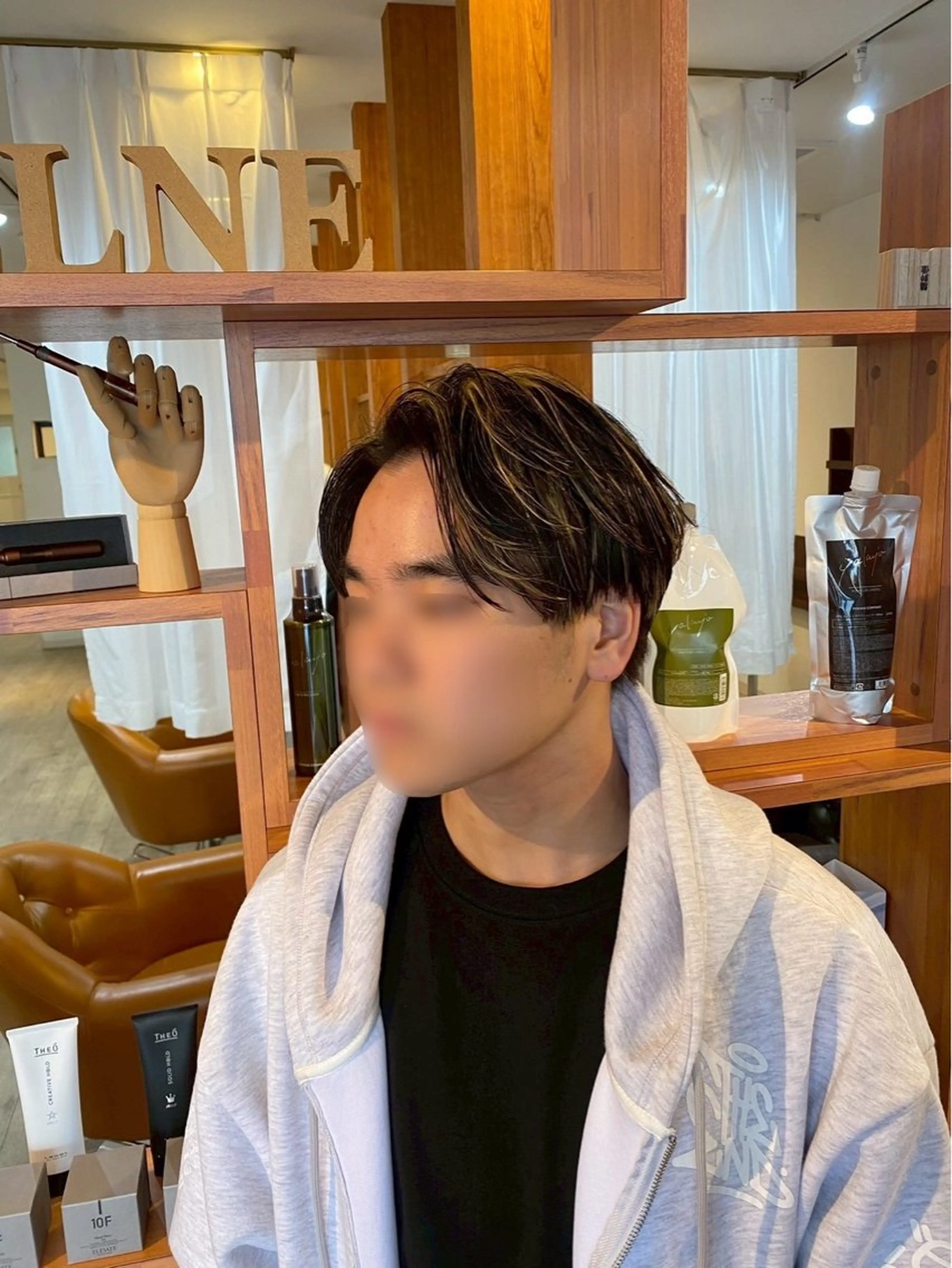 メンズ アップバング メンズハイライト 中島 正敏のヘアスタイル