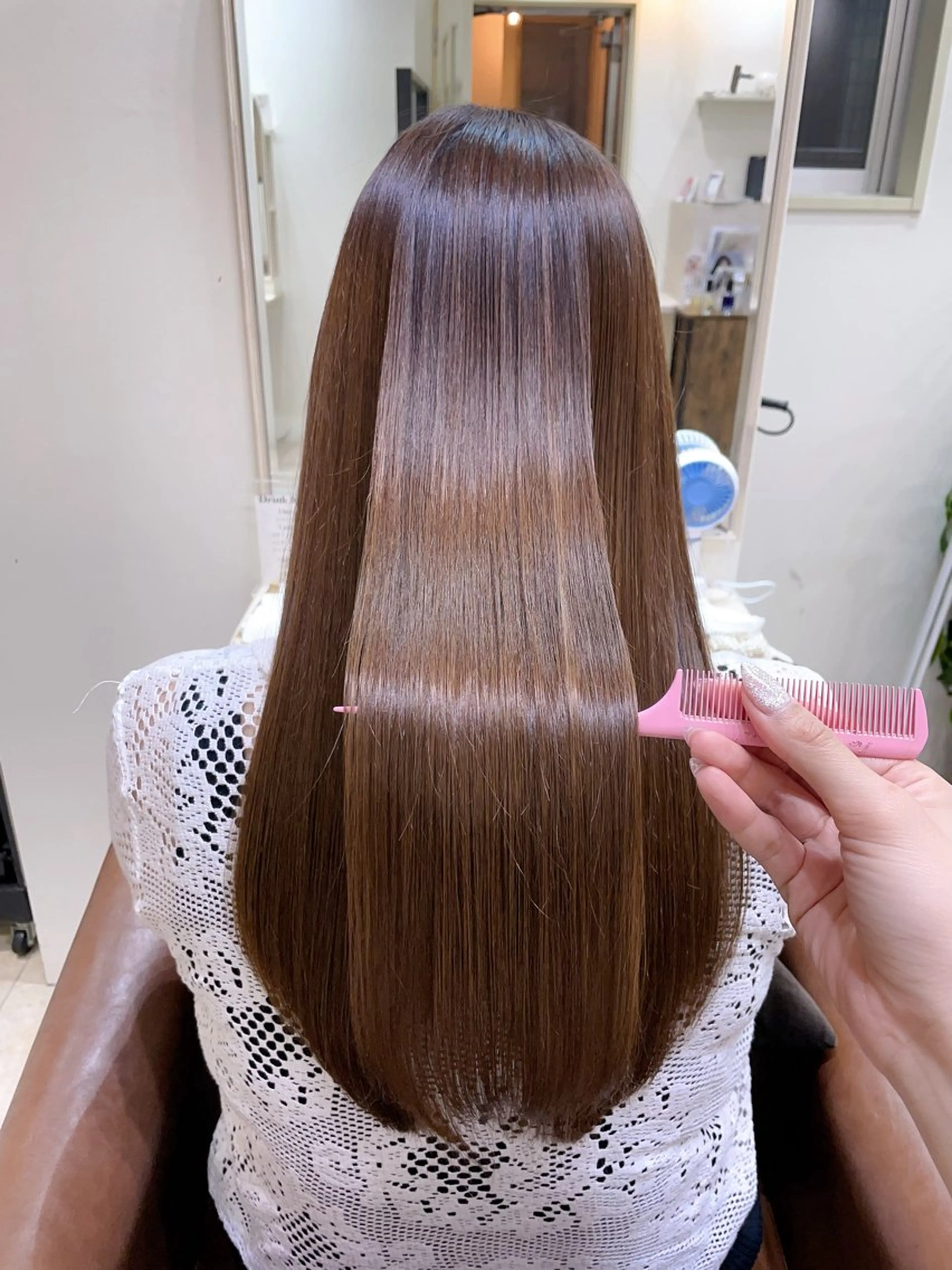 ロング カット 縮毛矯正 トリートメント 村山 茉衣のヘアスタイル