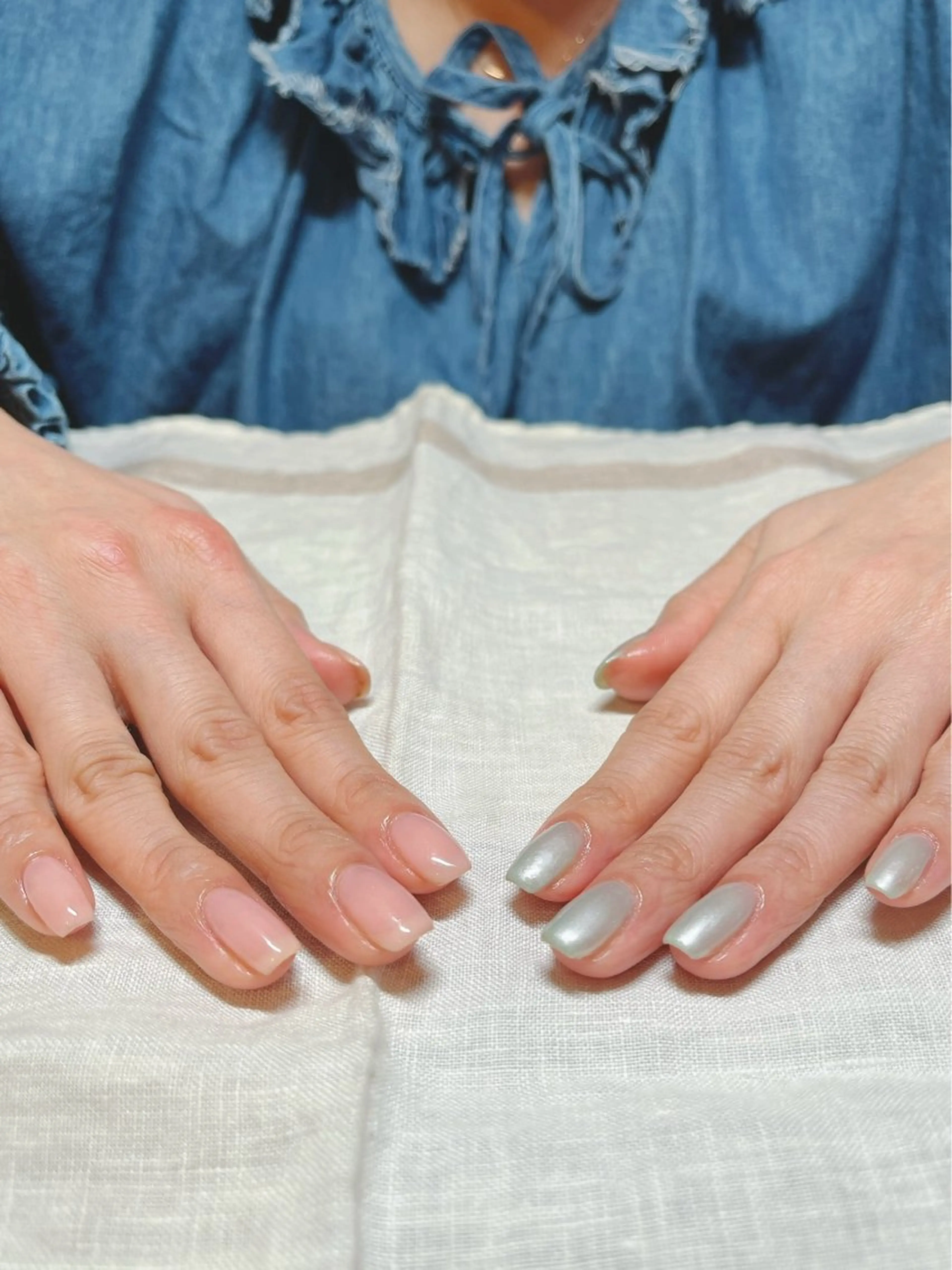 ネイル 持ち込み ワンカラーネイル 春ネイル atelier mofのネイルデザイン