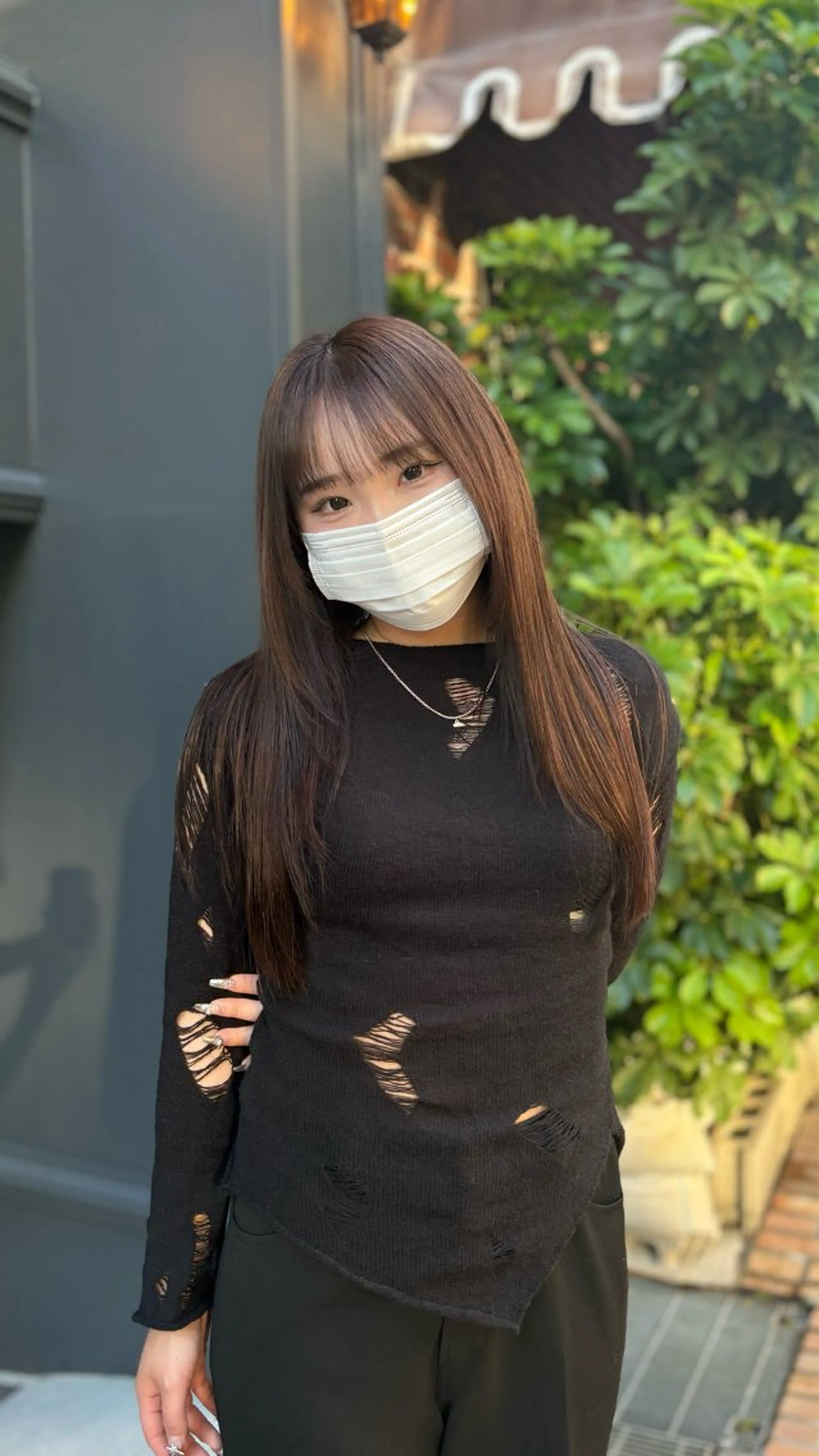 セミロング カラー ベージュカラー ミルクティーベージュ 髪質改善/縮毛矯正 /美髪カラー/こてのヘアスタイル