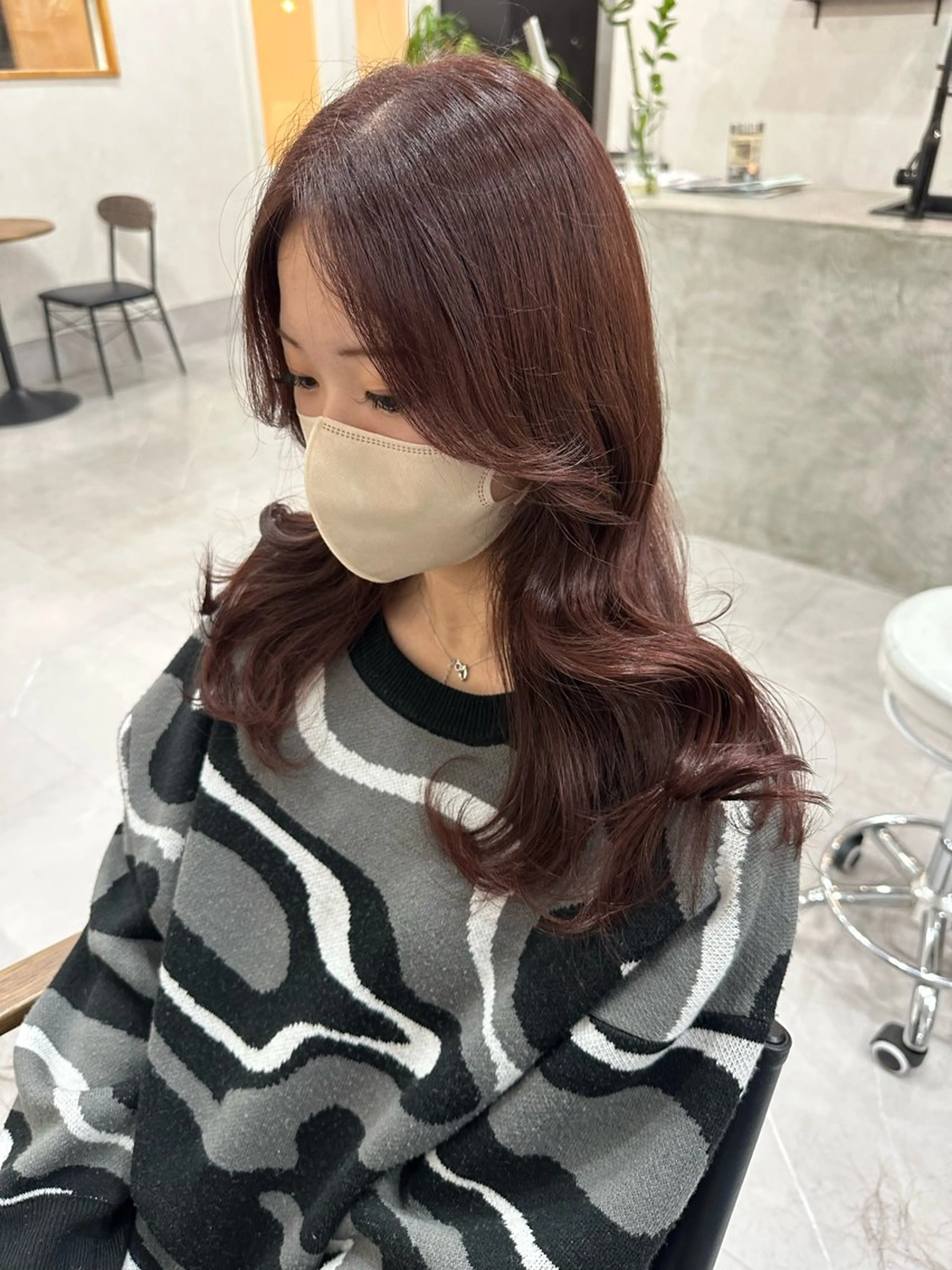 セミロング ピンクブラウン stark 🫧田中 小春のヘアスタイル