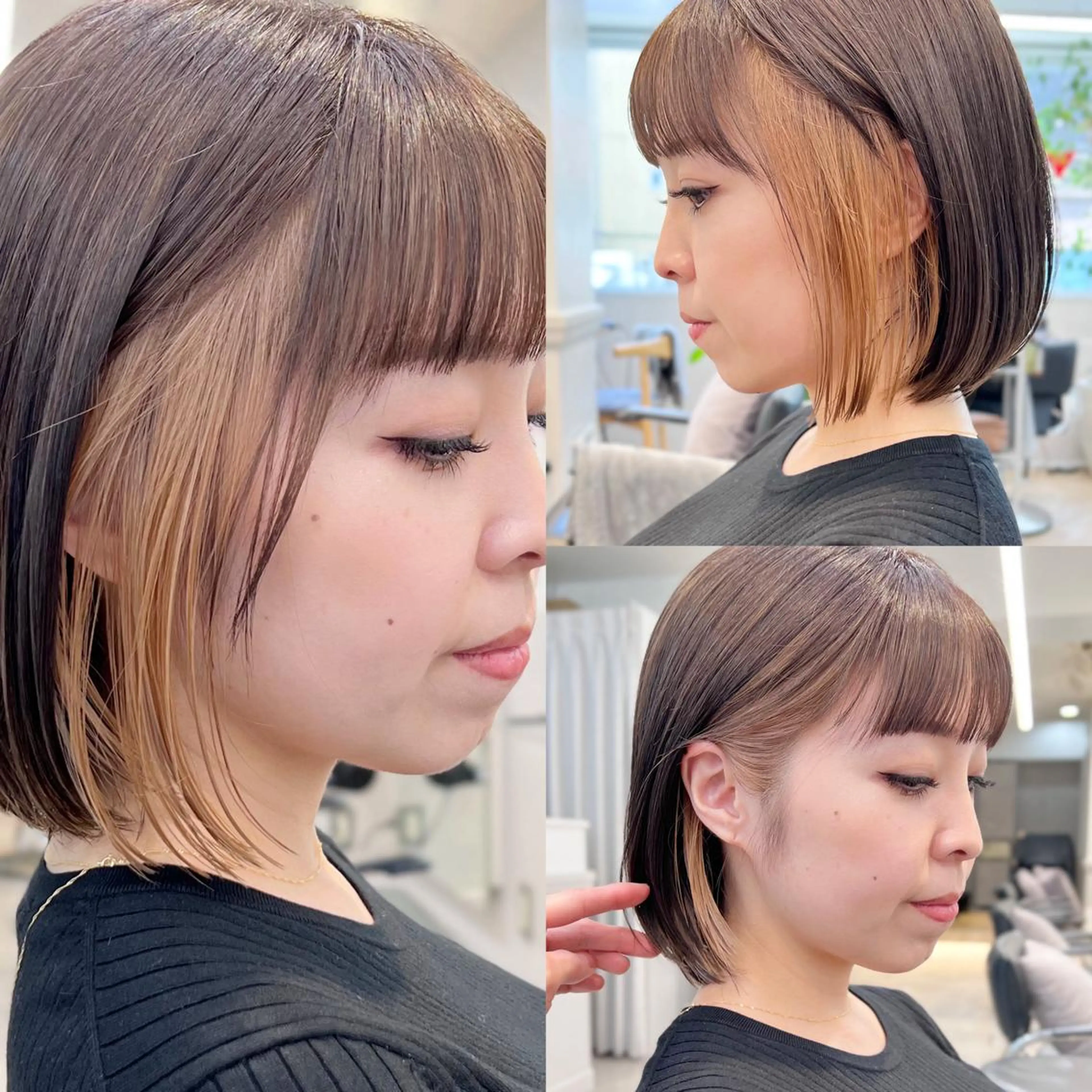 ショート カラー インナーカラー ボブ 夏山 秀憲のヘアスタイル