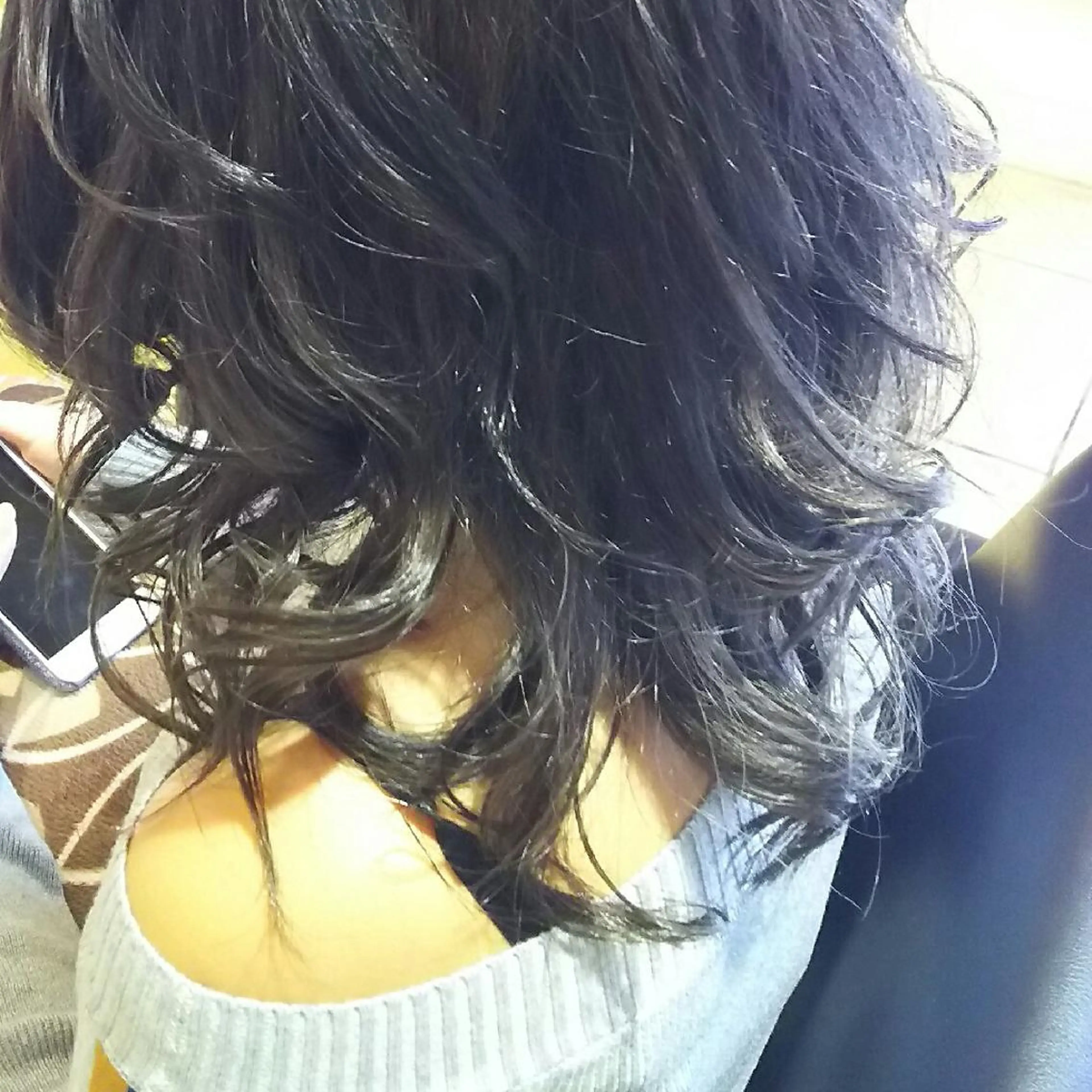 ミディアム カラー アッシュ シルバー シルバーアッシュ SHAFT Ieiriのヘアスタイル