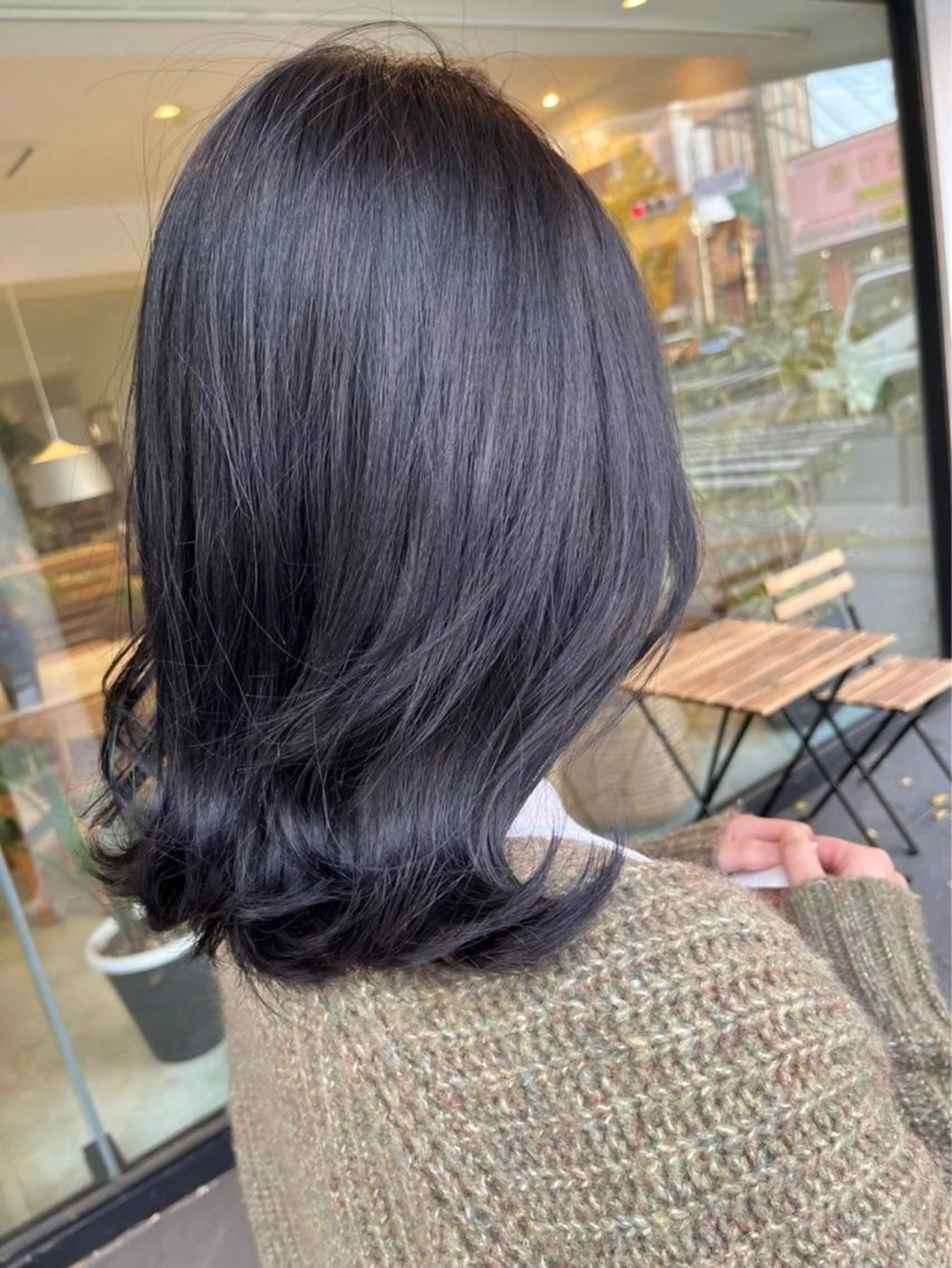 ミディアム カット ヘアカラー トリートメント 藤森結子/韓国ヘア/ パーソナルカラー診断のヘアスタイル