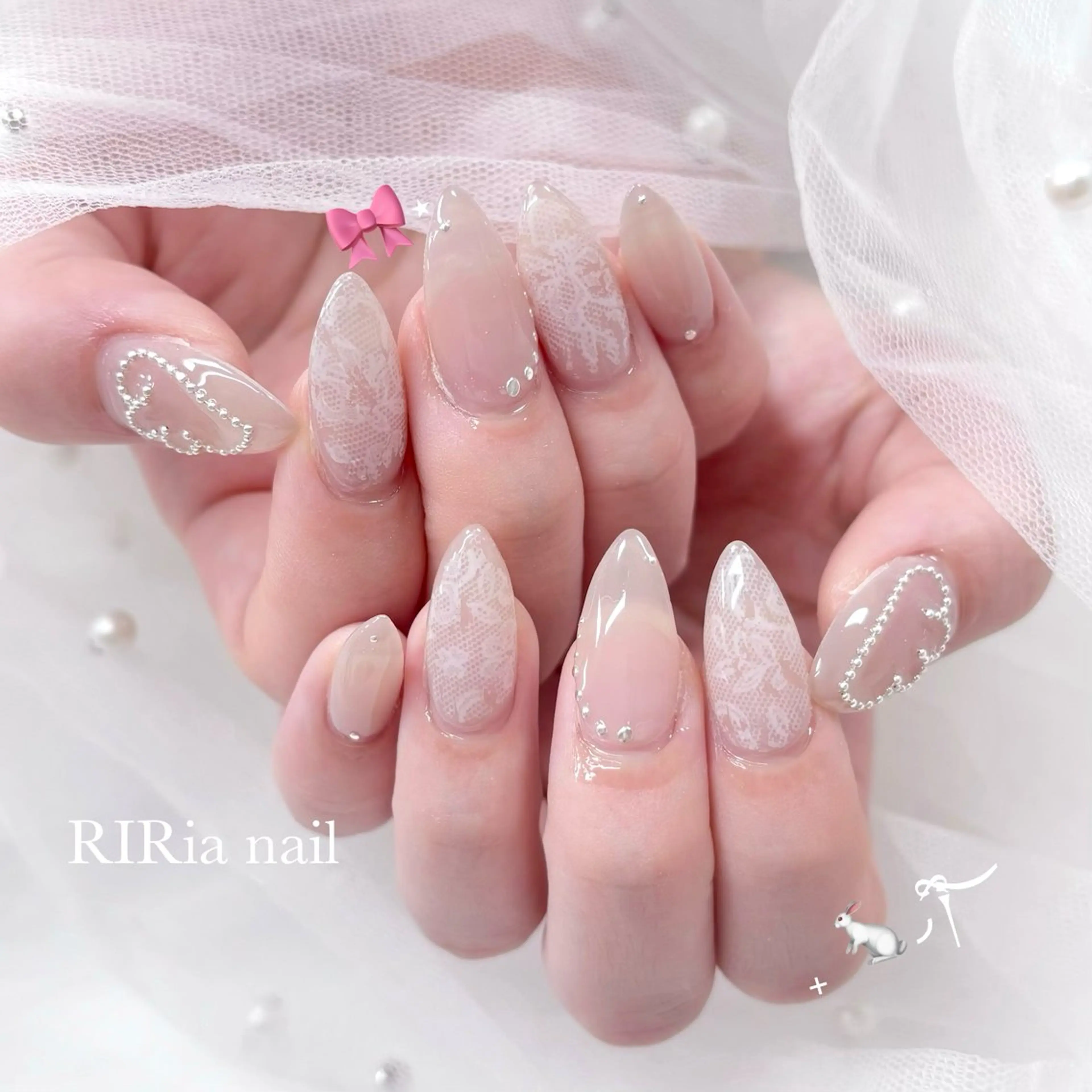 ネイル レース ハンドネイル RIRia .のネイルデザイン