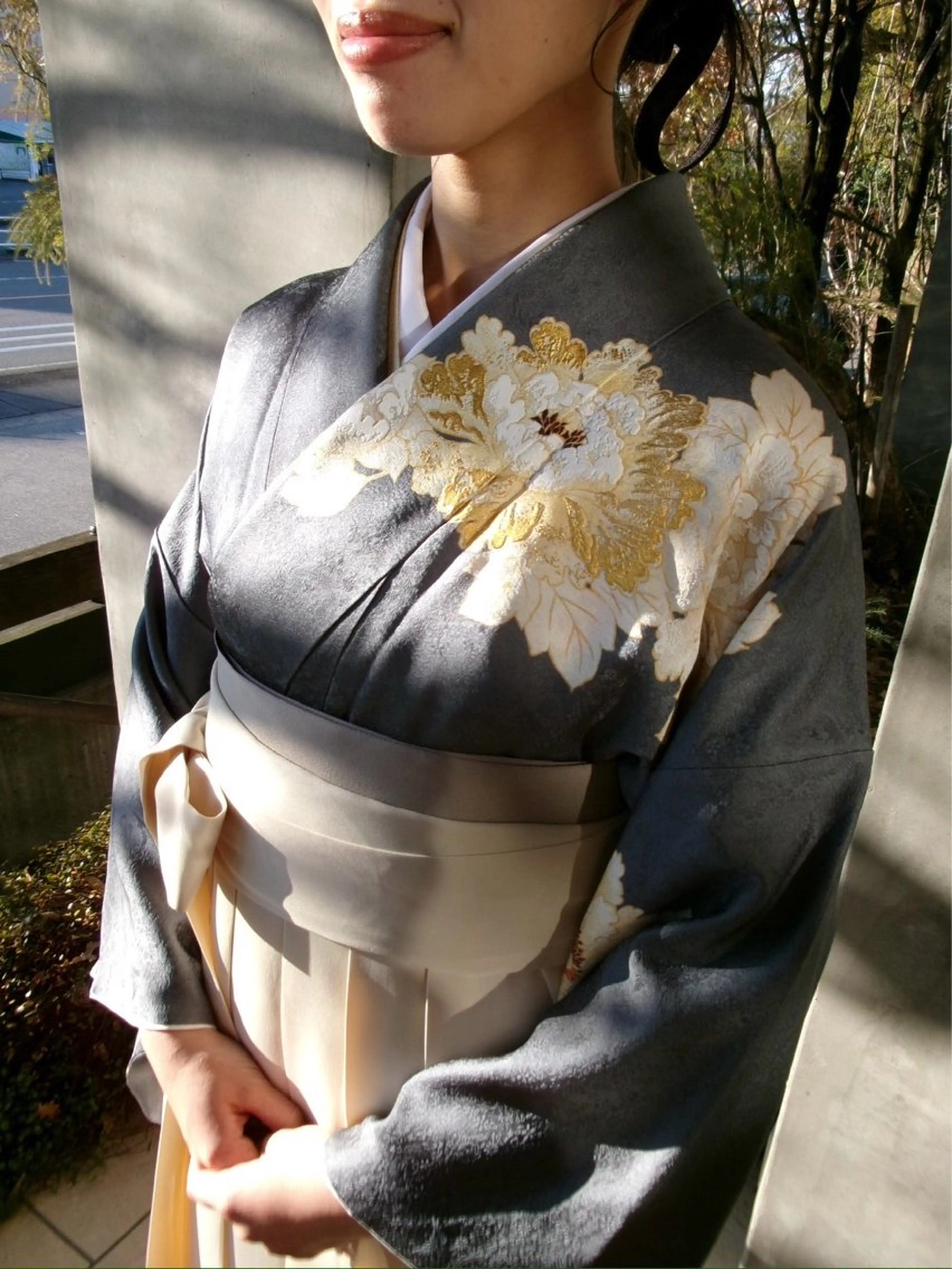 着付け 暖色カラー／ボブ／ 酸性ストレート／羽菜のヘアスタイル