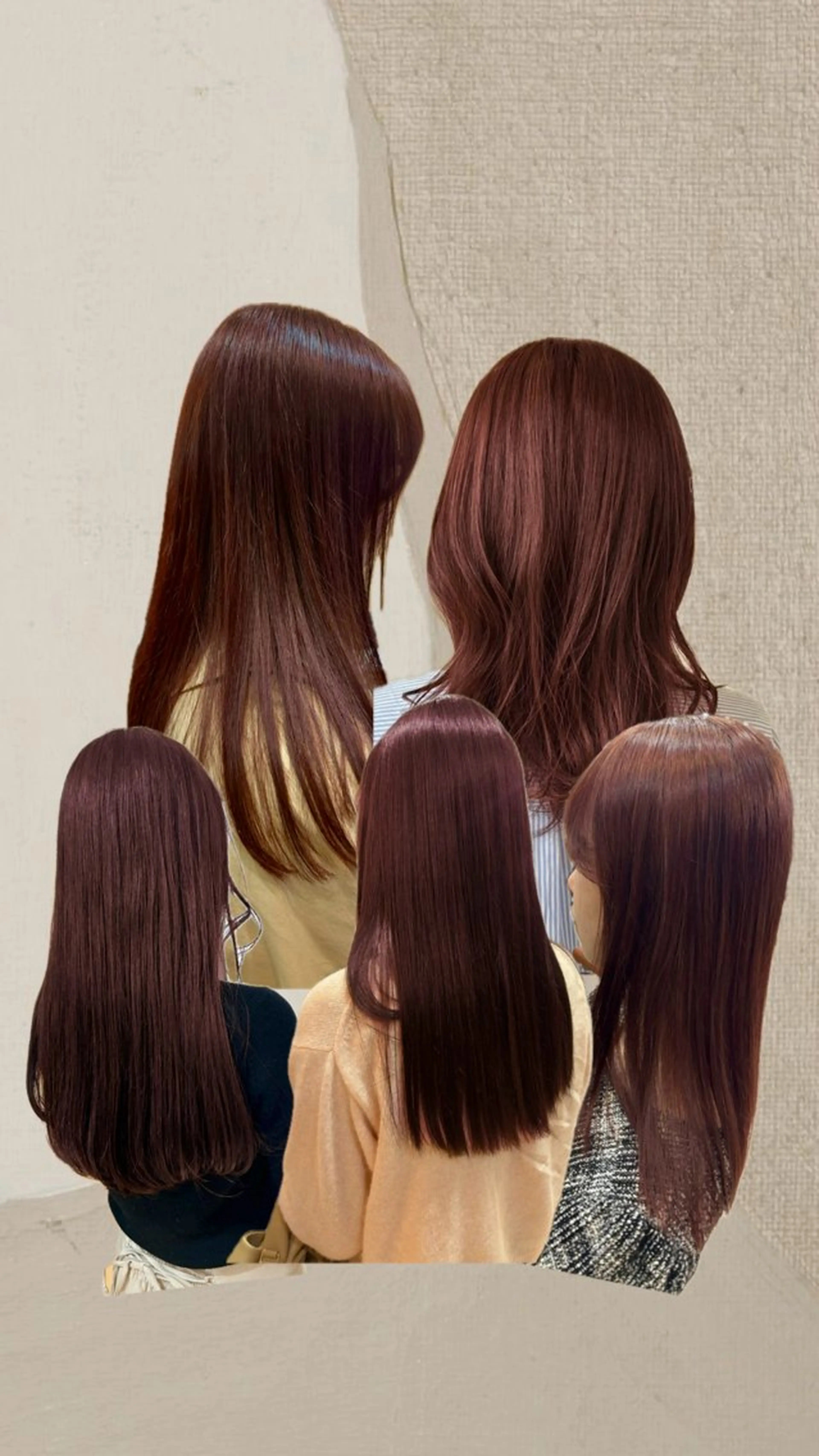 カラー ブリーチ ボルドーカラー ブラウンカラー カシス ダブルカラー ＧＡＲＤＥＮ/ダブル カラー/otohaのヘアスタイル