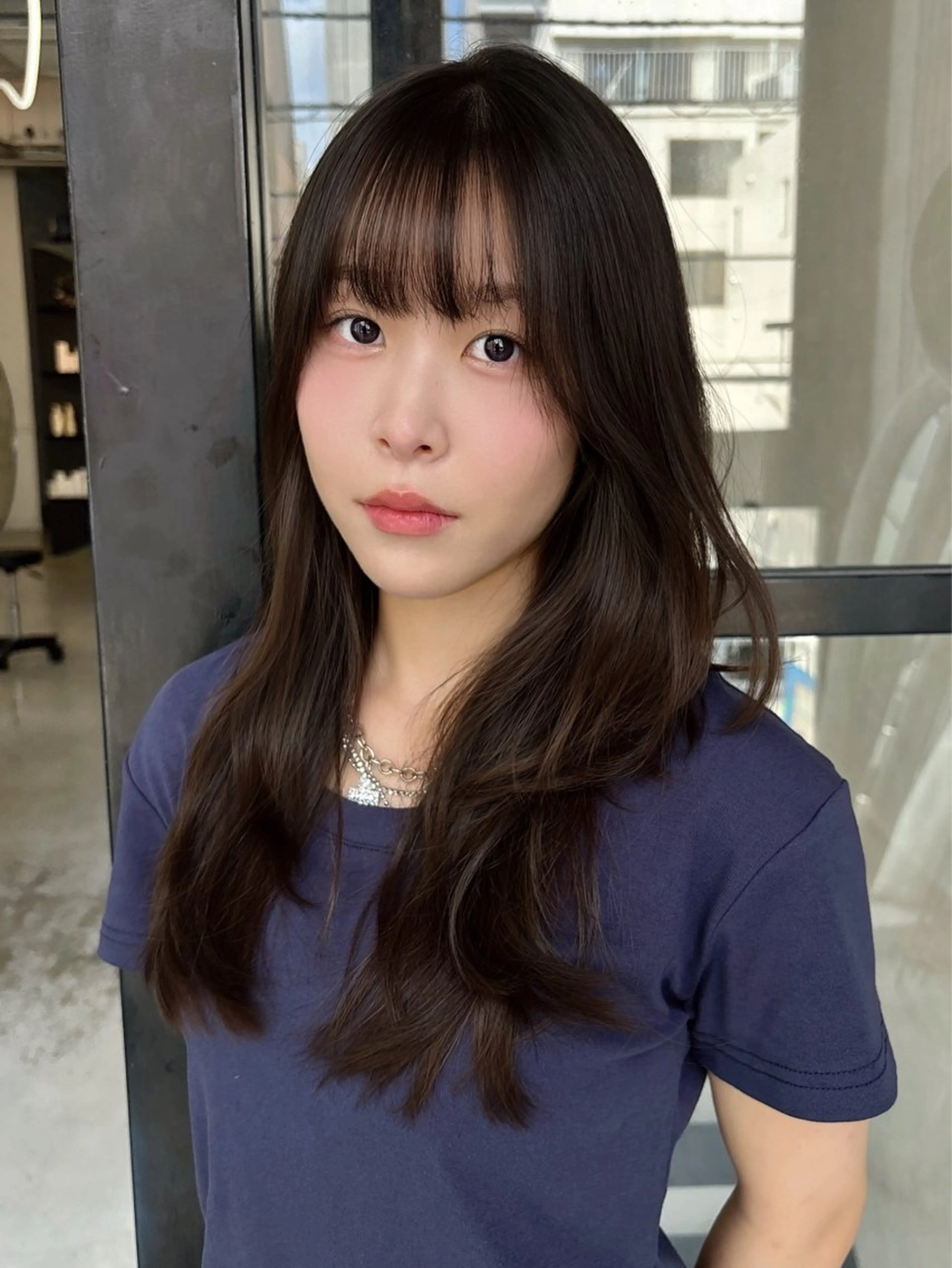 ロング ハッシュカット カット MaisonHALU 松浦光咲のヘアスタイル