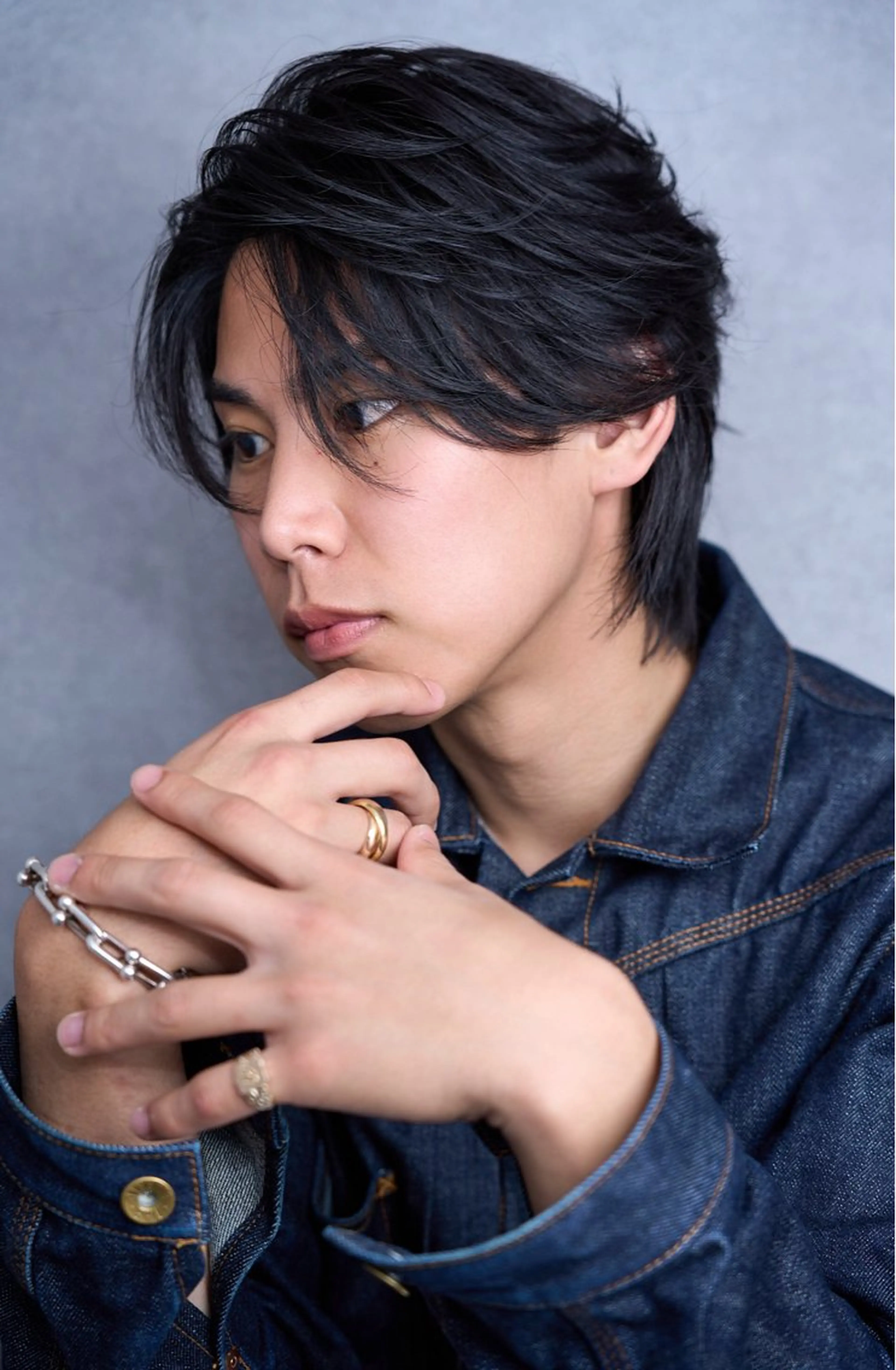 ミディアム メンズ カット ヘアセット The one and only. Shizuoka所属・メンズ特化パーマ 美容師/小泉賢徒のヘアスタイル