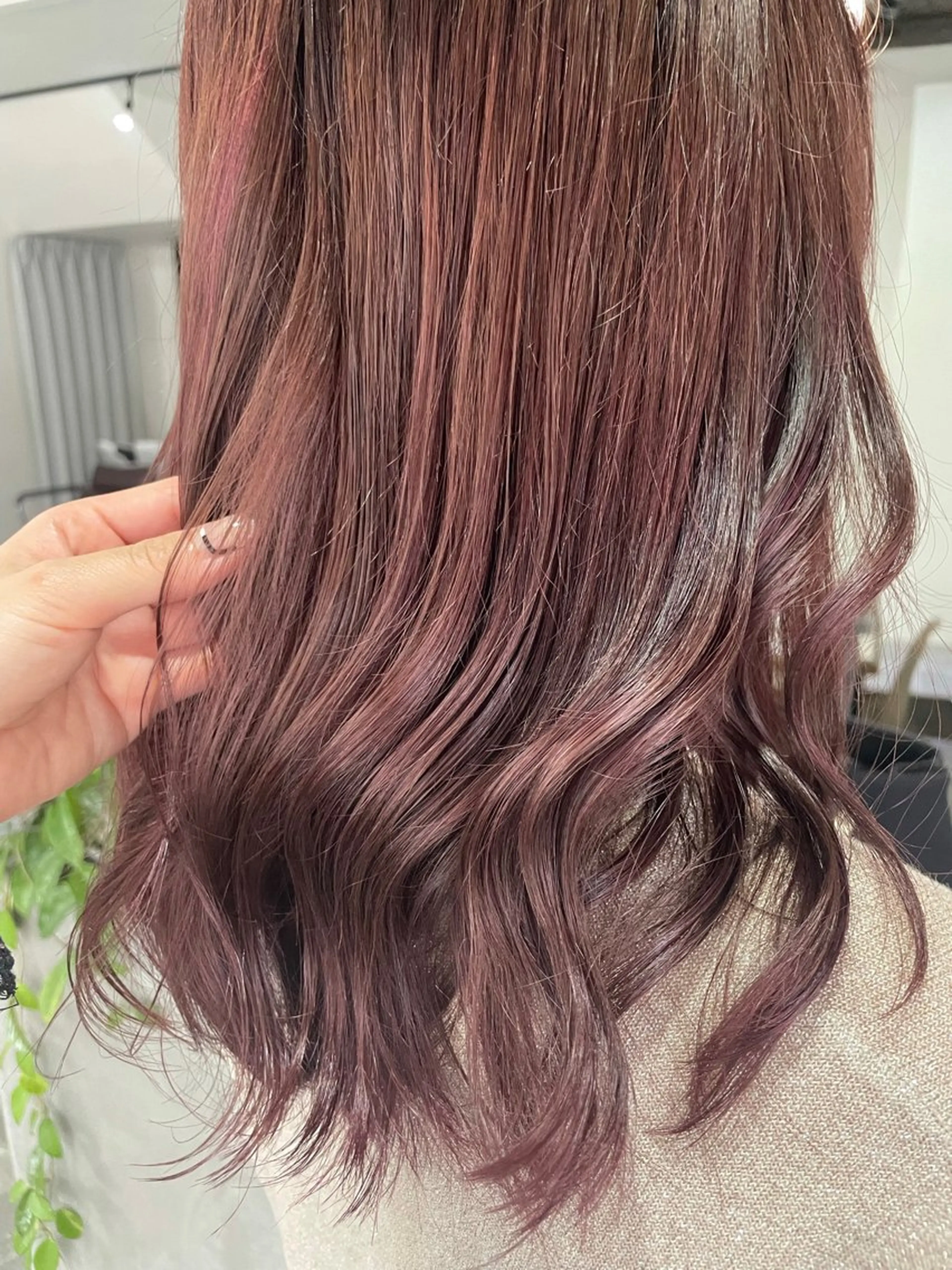 セミロング カラー ブリーチ カット ヘアカラー トリートメント ヘッドスパ miyu/完全個室 /髪質改善のヘアスタイル