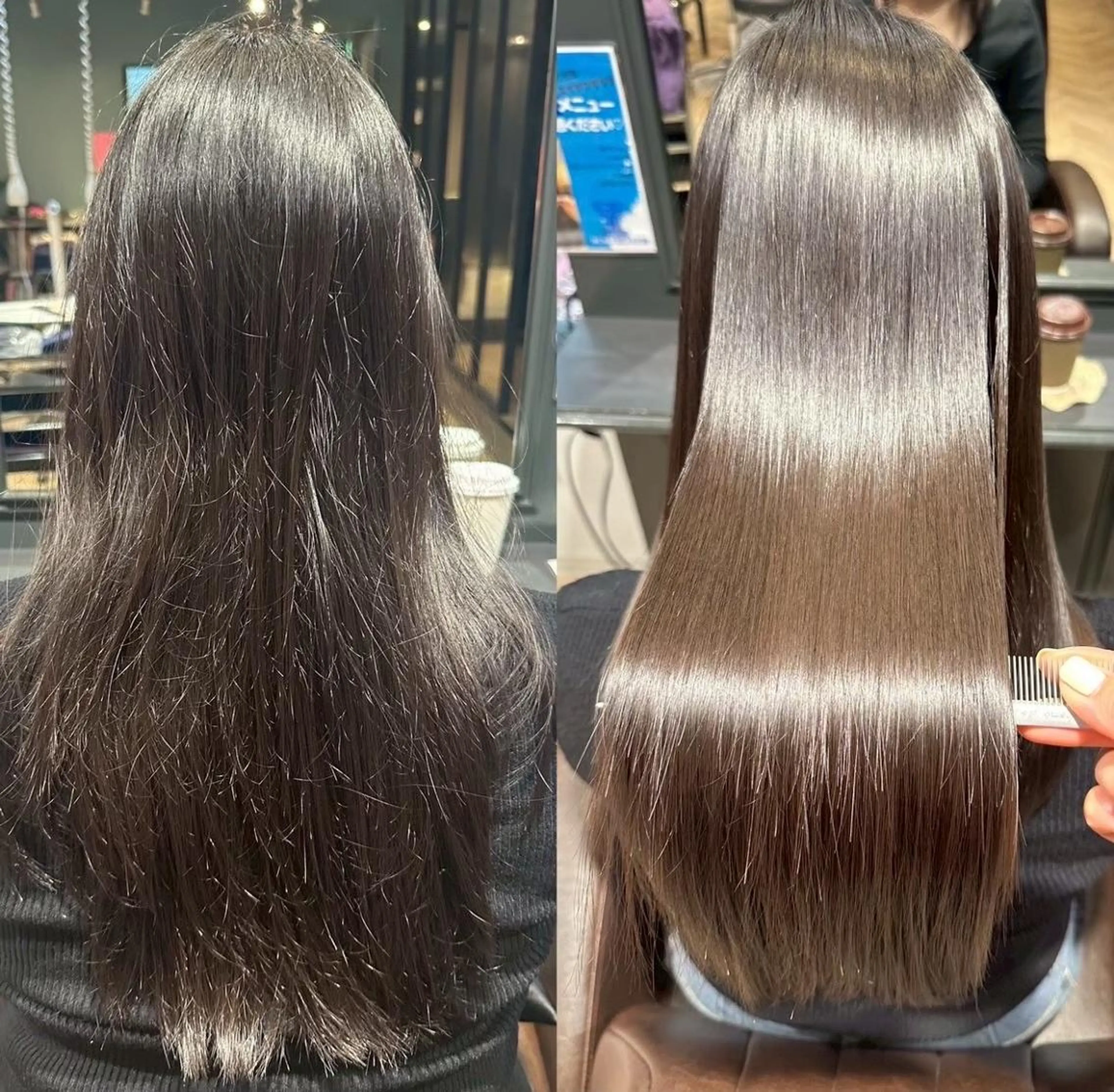 ロング パーマ 髪質改善 柔らかい縮毛矯正/ ボブ/北林のヘアスタイル