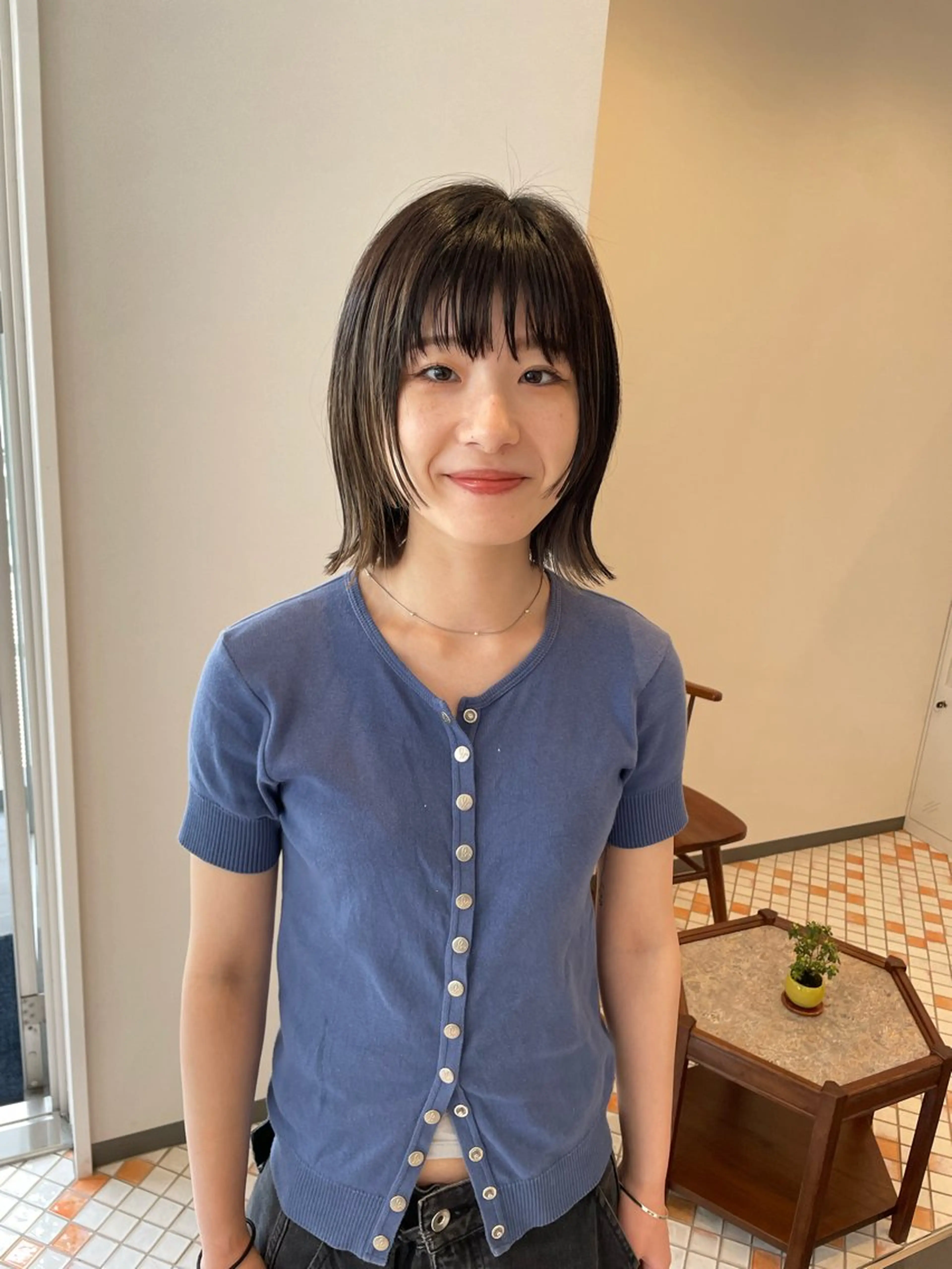 ミディアム ボブ ウルフカット やまぎし ひろきのヘアスタイル