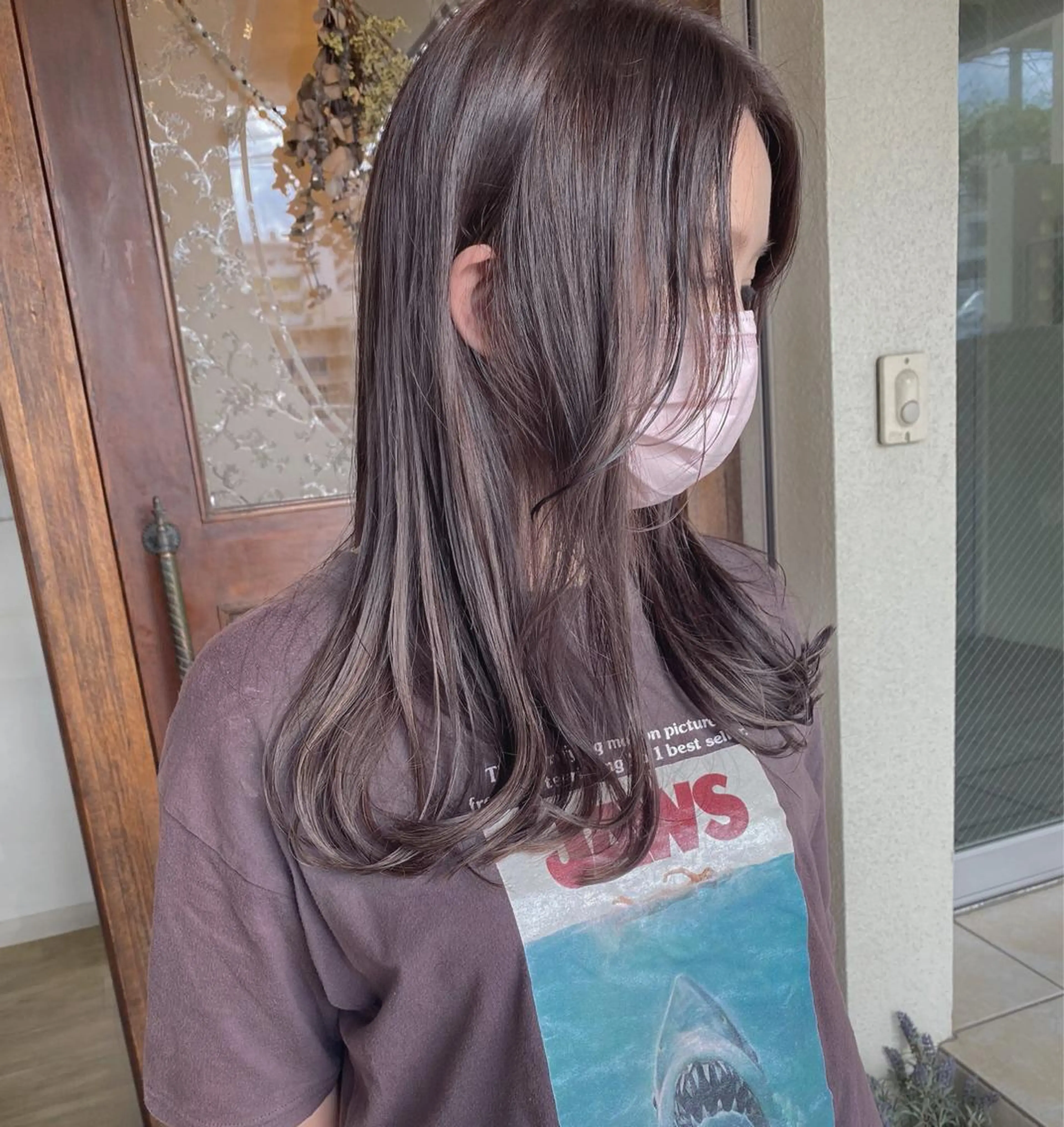 ミディアム カラー ハイライトカラー ハイライト カット ヘアカラー grand juteのヘアスタイル