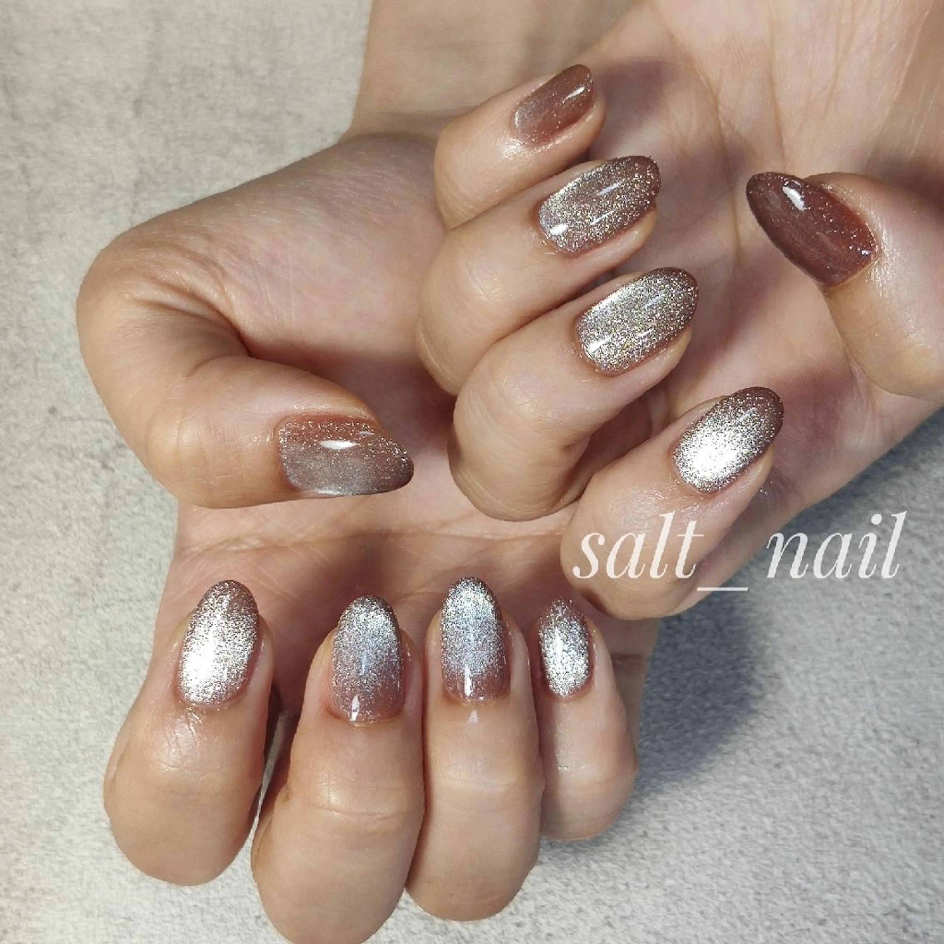 ネイル マグネットネイル ハンドネイル 個人サロン saltnailのネイルデザイン