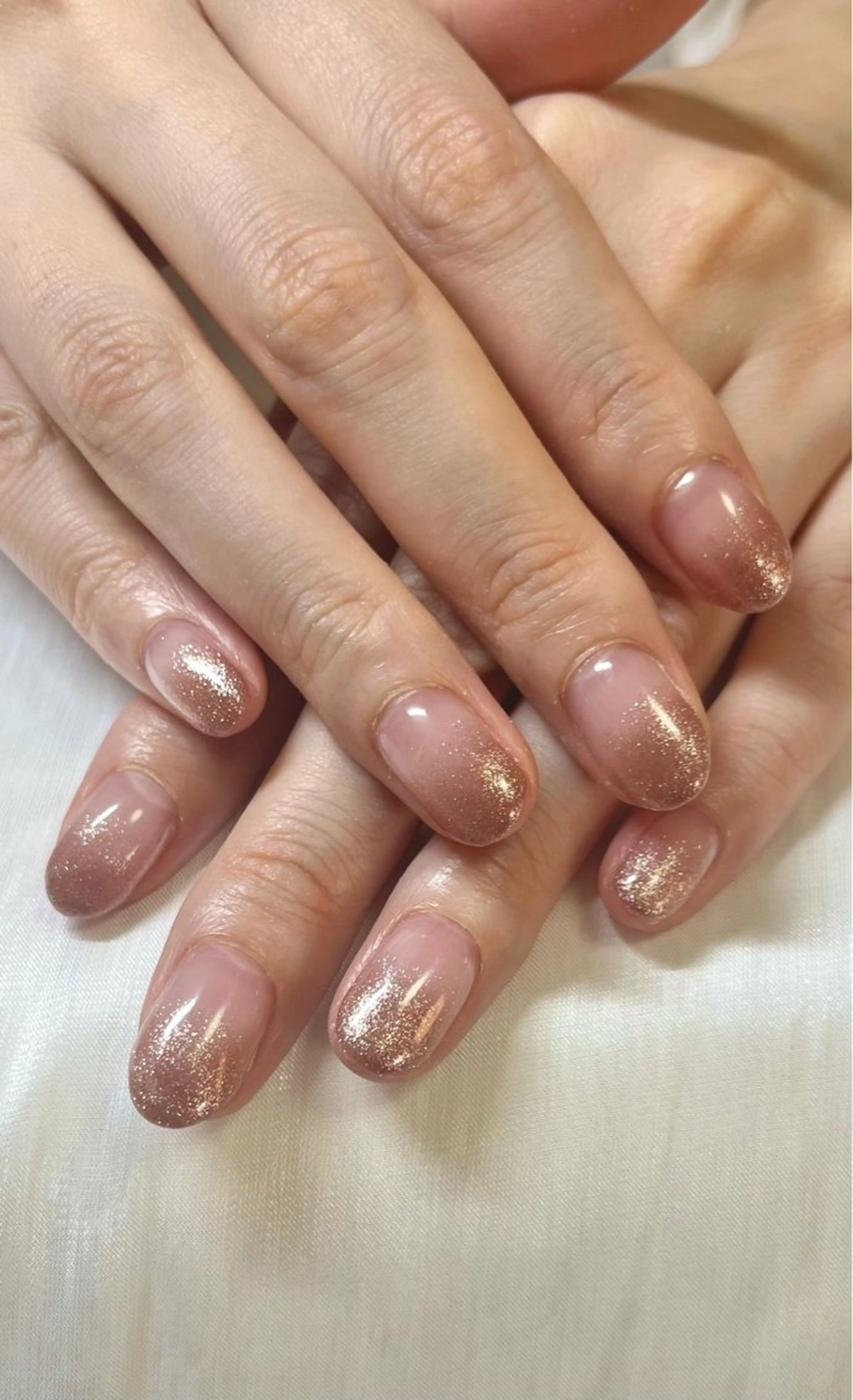 ネイル グラデーション ラメ(グリッター) ラメグラデーション ハンドネイル nail salon angeのネイルデザイン