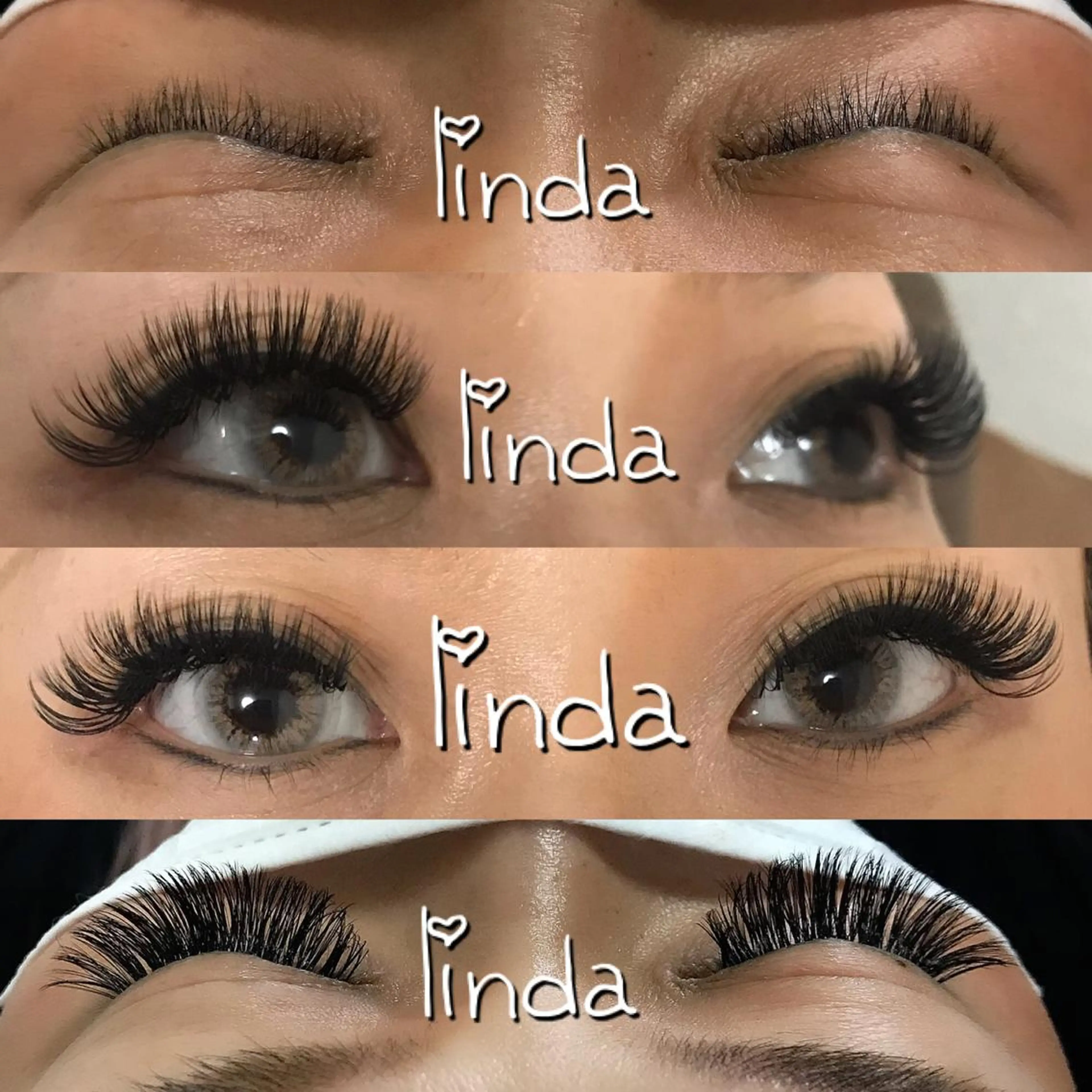 マツエク・マツパ 付け放題 CCカール Cカール ボリュームラッシュ linda lashesのマツエク・マツパデザイン