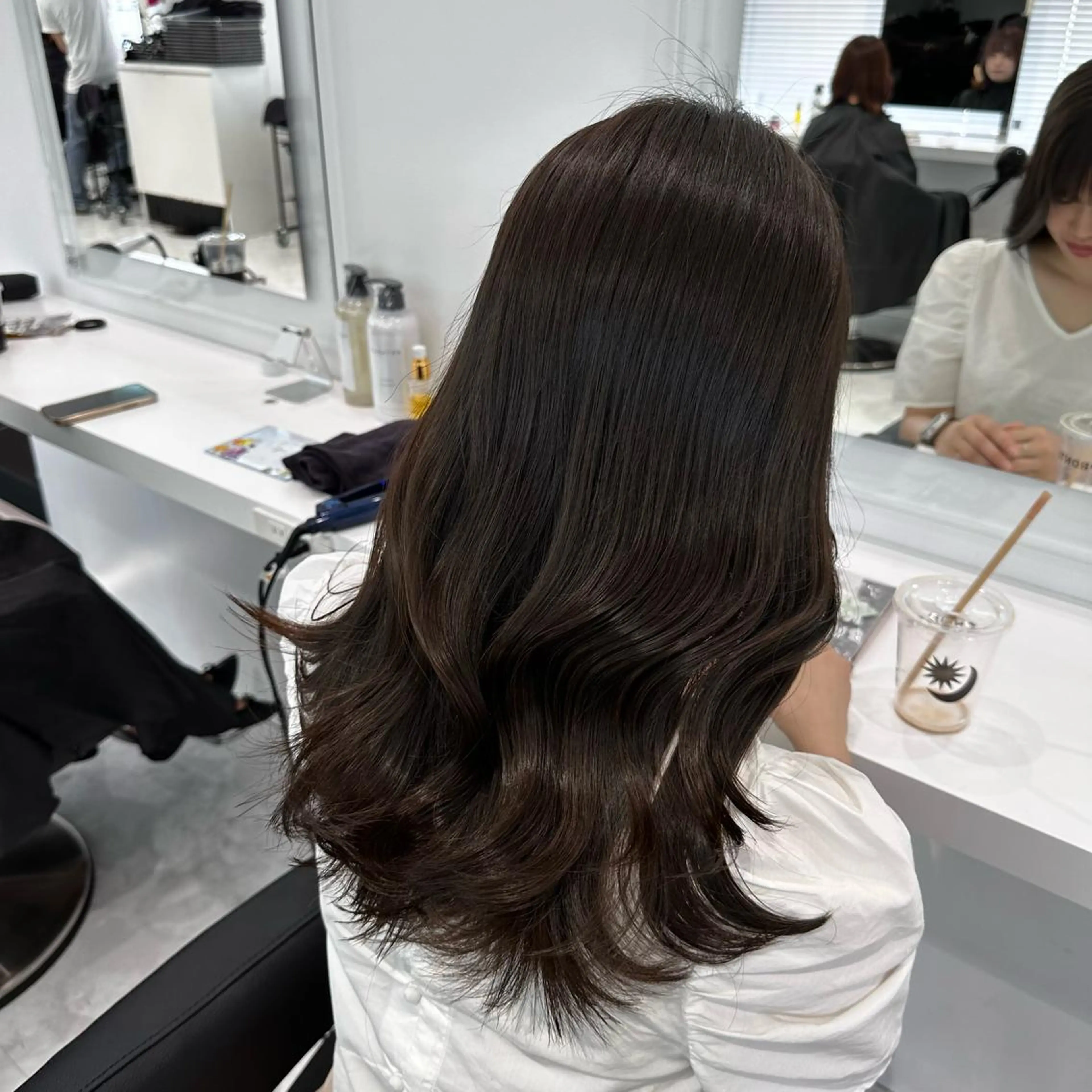 ミディアム カラー カット ヘアカラー トリートメント ヘッドスパ ヘアセット ♡上品韓国髪♡ブラ ウン/SAYATOのヘアスタイル