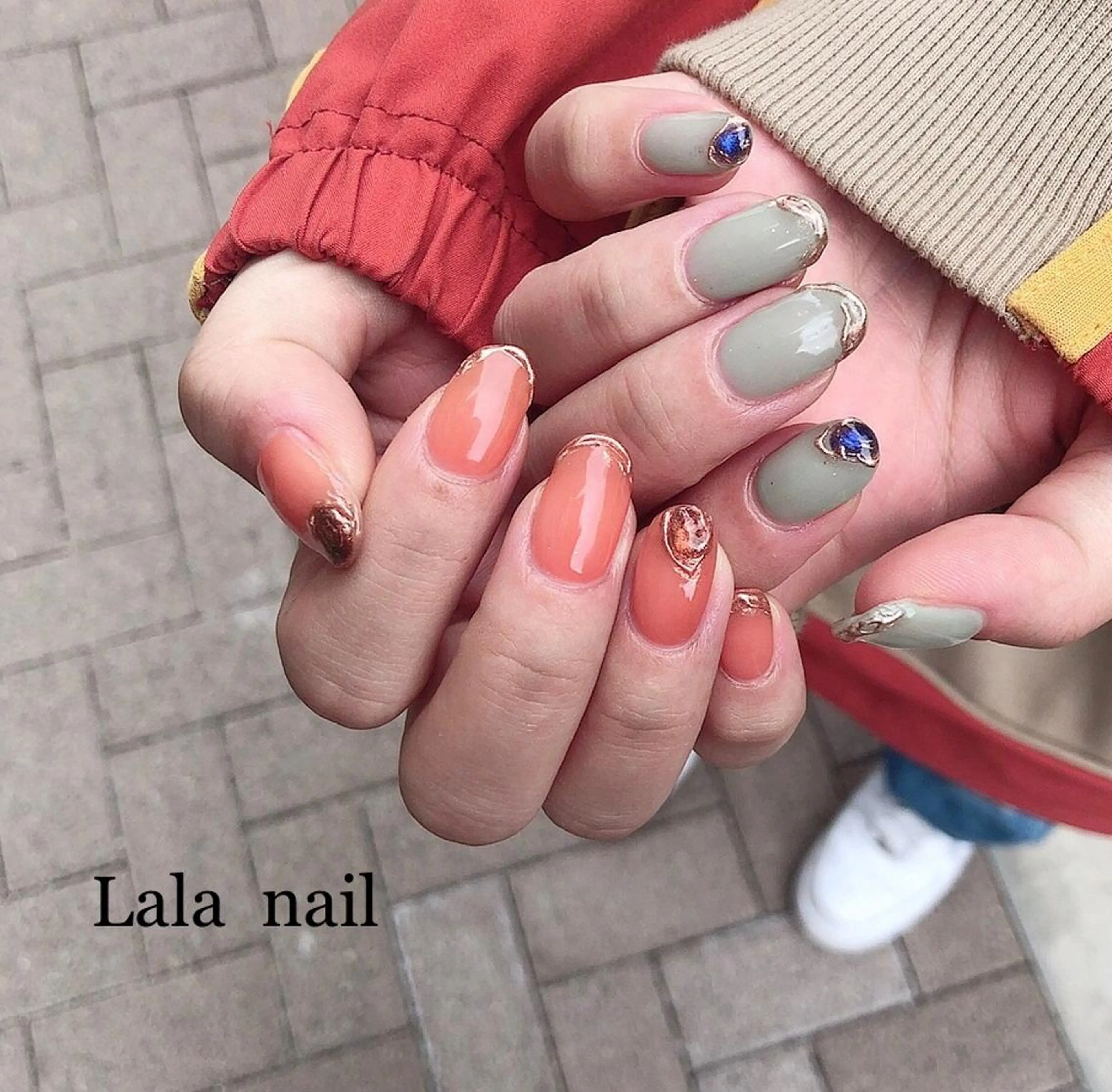 ネイル マグネットネイル ニュアンスネイル 春ネイル Lala nailのネイルデザイン