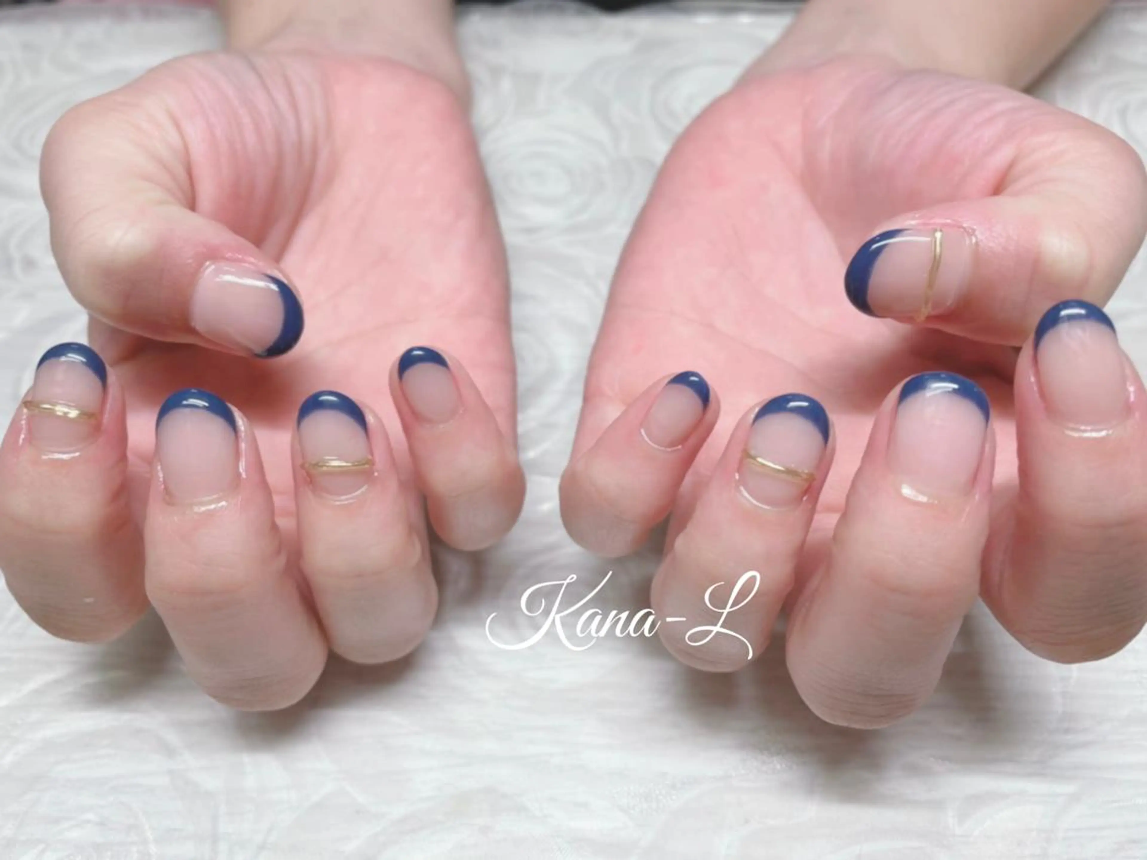 カラー ネイル フレンチネイル 芦辺 香奈のネイルデザイン