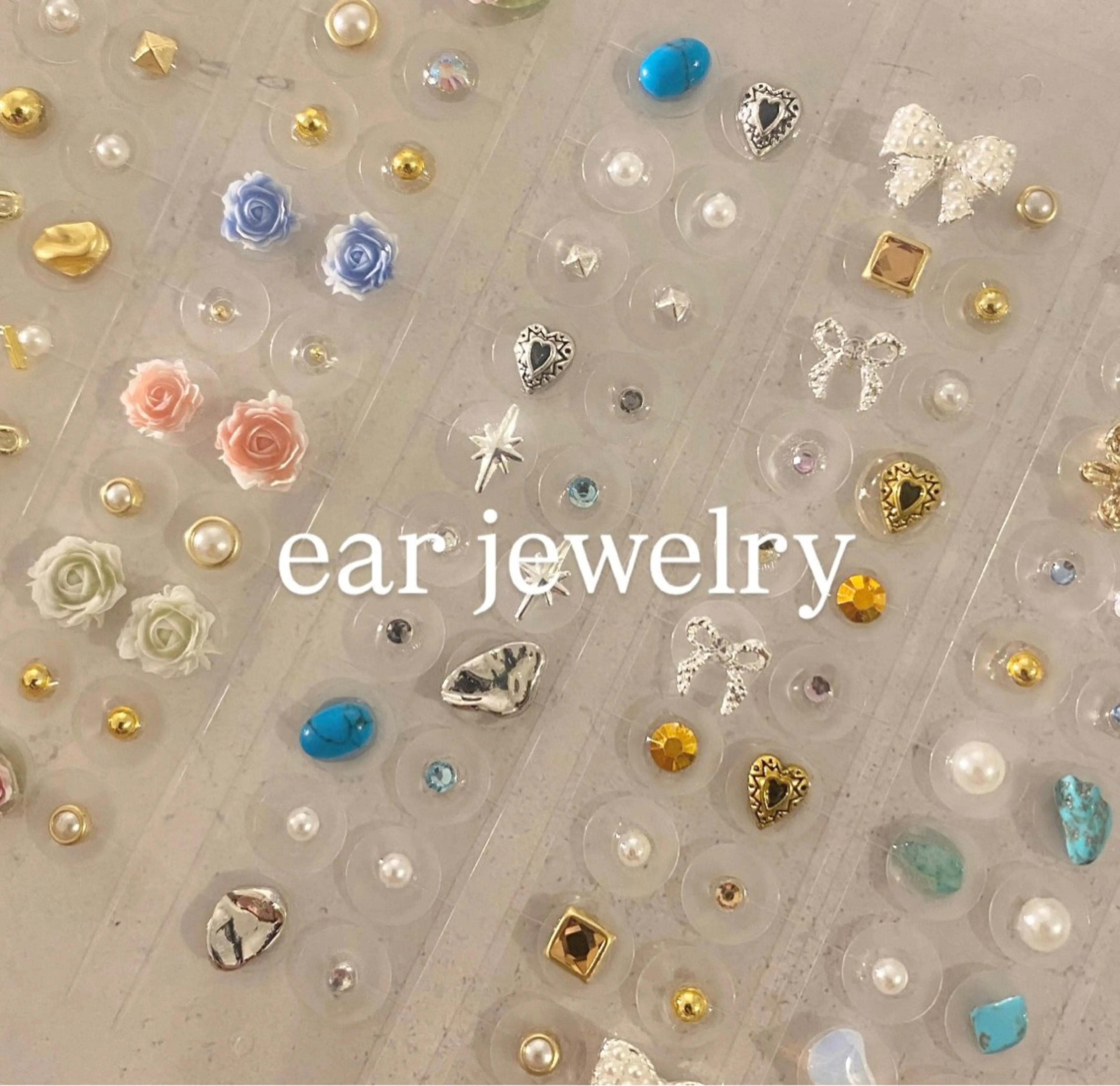 オリジナル耳ツボジュエリー👂🤎両耳3粒ずつの写真