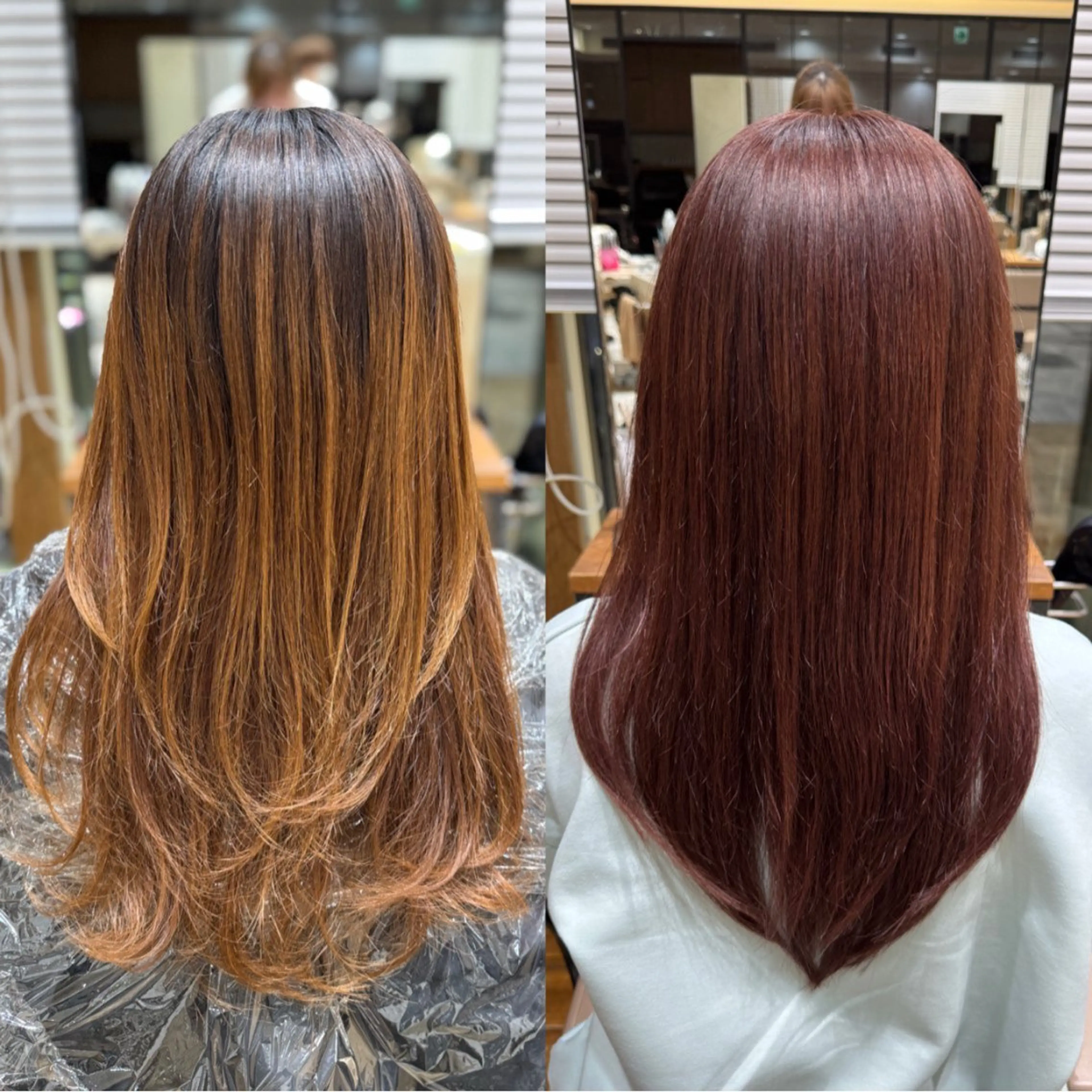 セミロング カラー セミロングパーマ ベージュカラー ブリーチ ブラウンカラー ショコラベージュ ヘアカラー 新宿透明感カラー 髪質改善/吉川怜奈のヘアスタイル