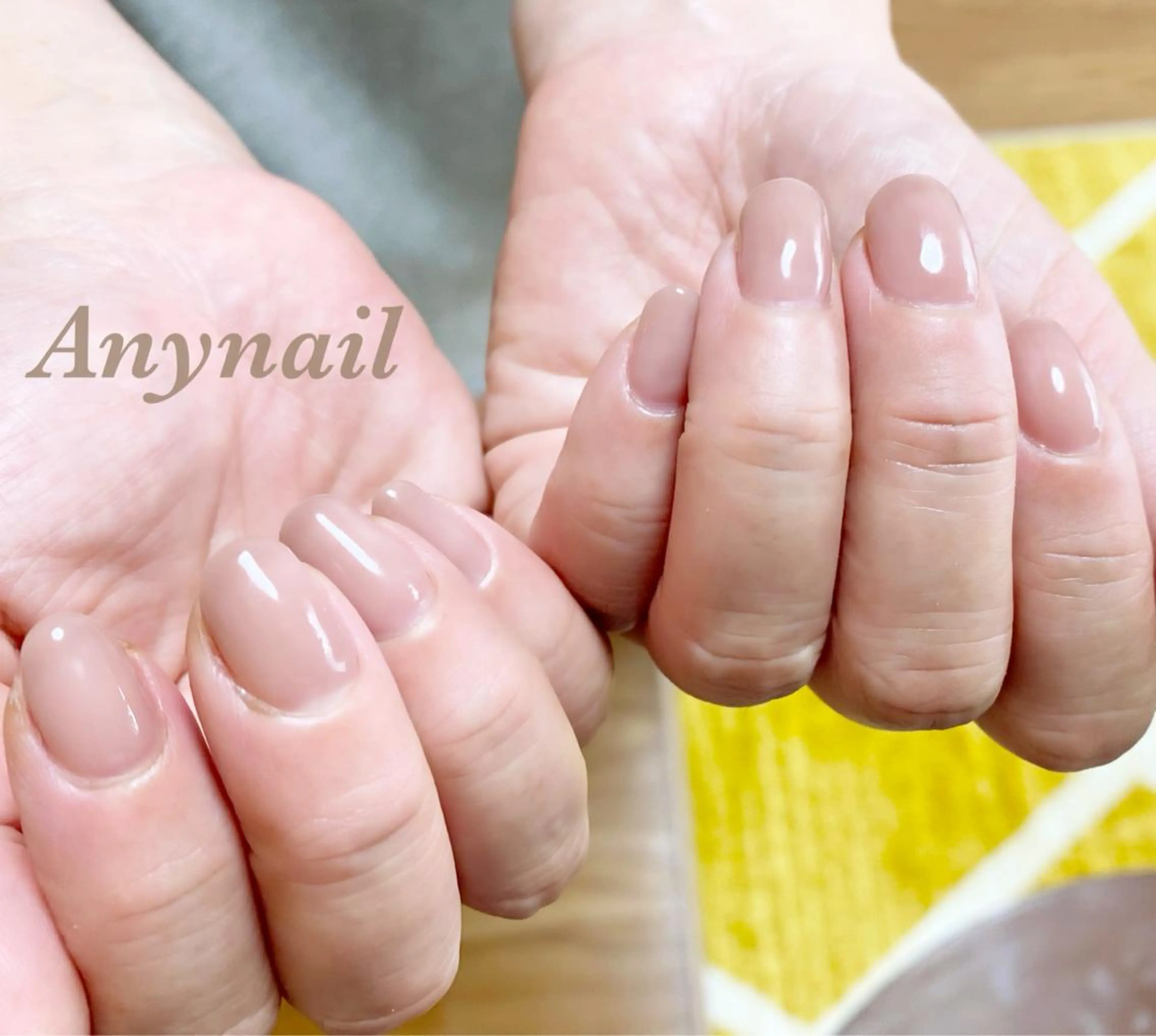 ネイル ブルー オフィスネイル ワンカラーネイル シンプルネイル ハンドネイル 岩澤 恵子のネイルデザイン