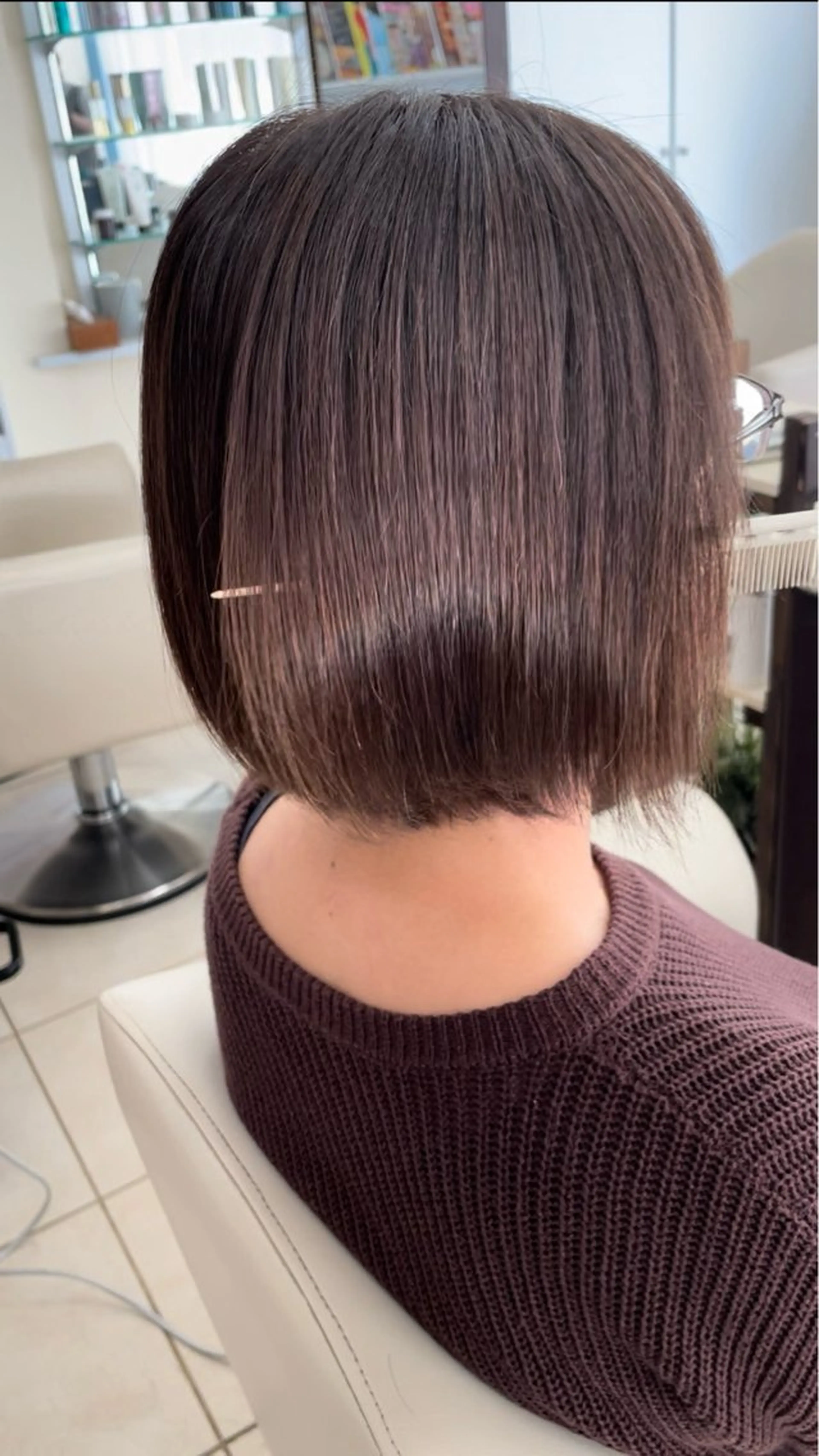 ミディアム 縮毛矯正 縮毛矯正 朝生 海都のヘアスタイル