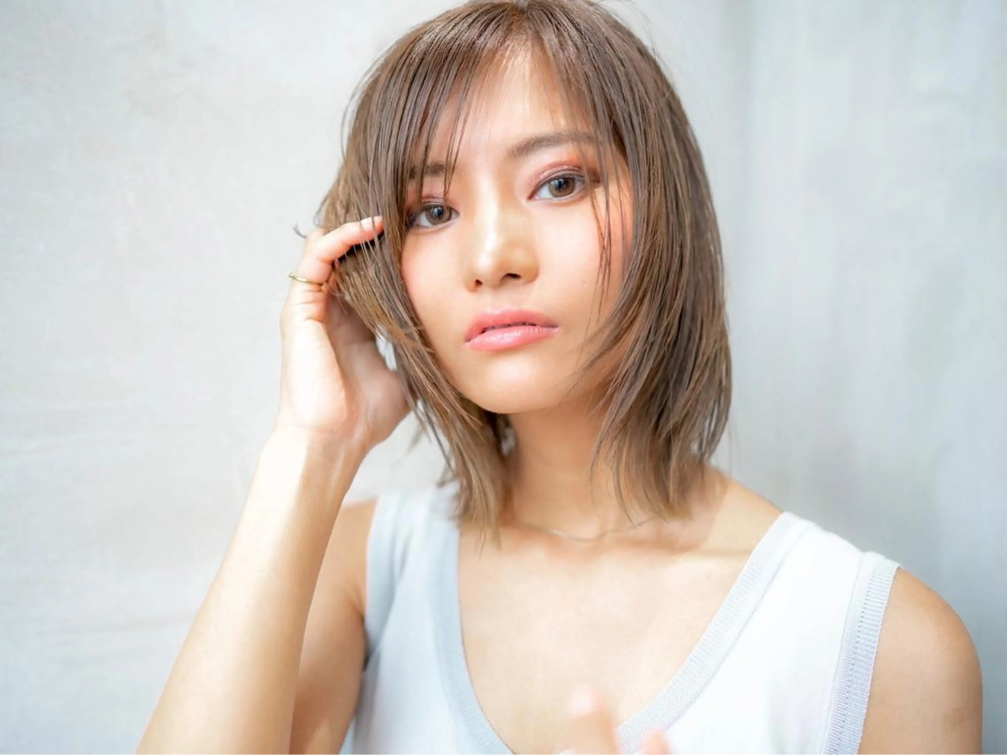 ミディアム カラー ヘアカラー トリートメント 🉐レイヤー/塩見 弘樹🉐渋谷のヘアスタイル