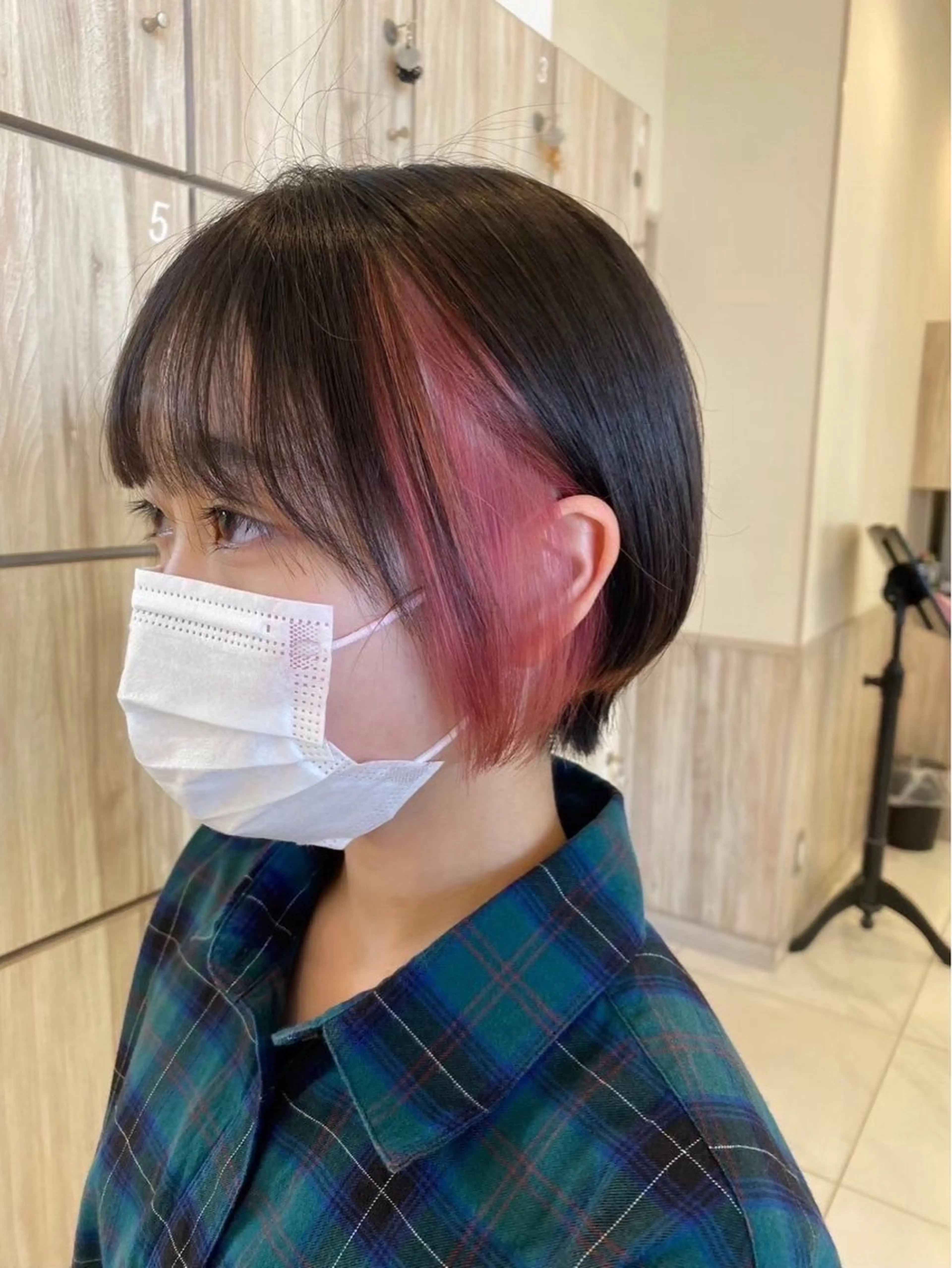 ショート カラー ダブルカラー インナーカラー 渡邊 乃愛のマツエク・マツパデザイン