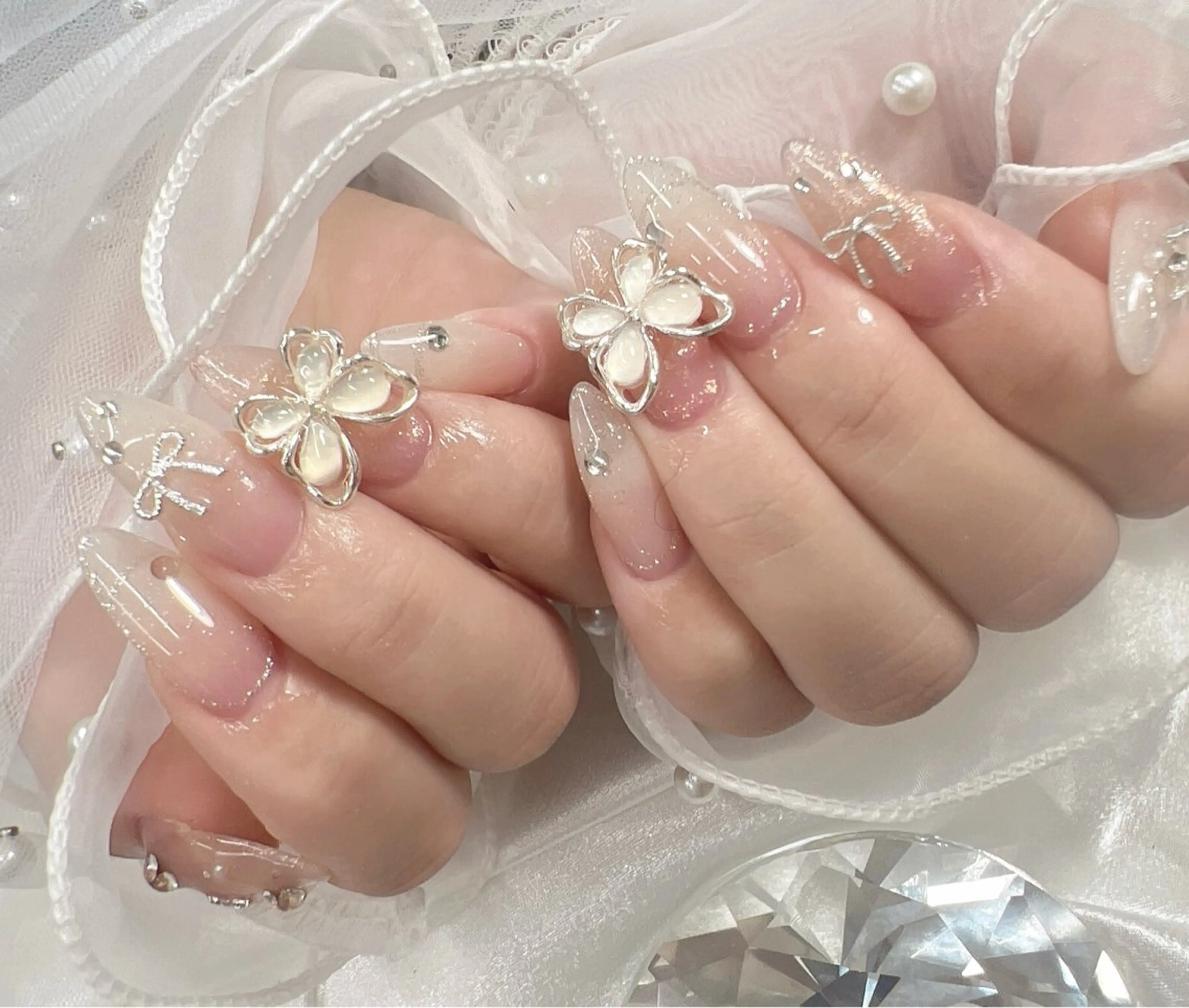 ネイル ラメ(グリッター) ハンドネイル bijou nails所属・bijou nails　蓮のネイルデザイン