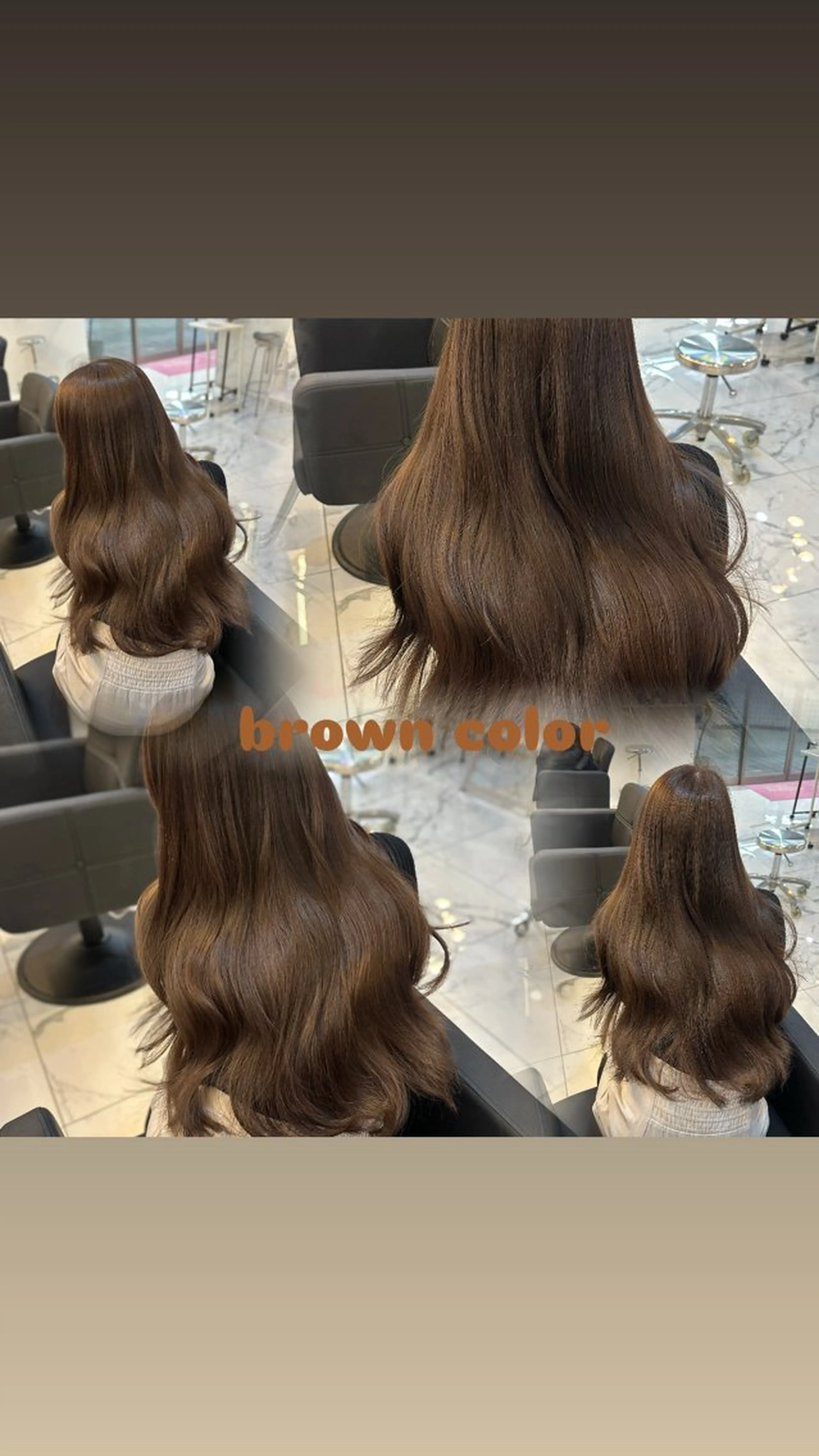 ロング カラー ブラウンカラー カット ヘアカラー トリートメント 心斎橋/縮毛矯正 /艶髪カラーのヘアスタイル