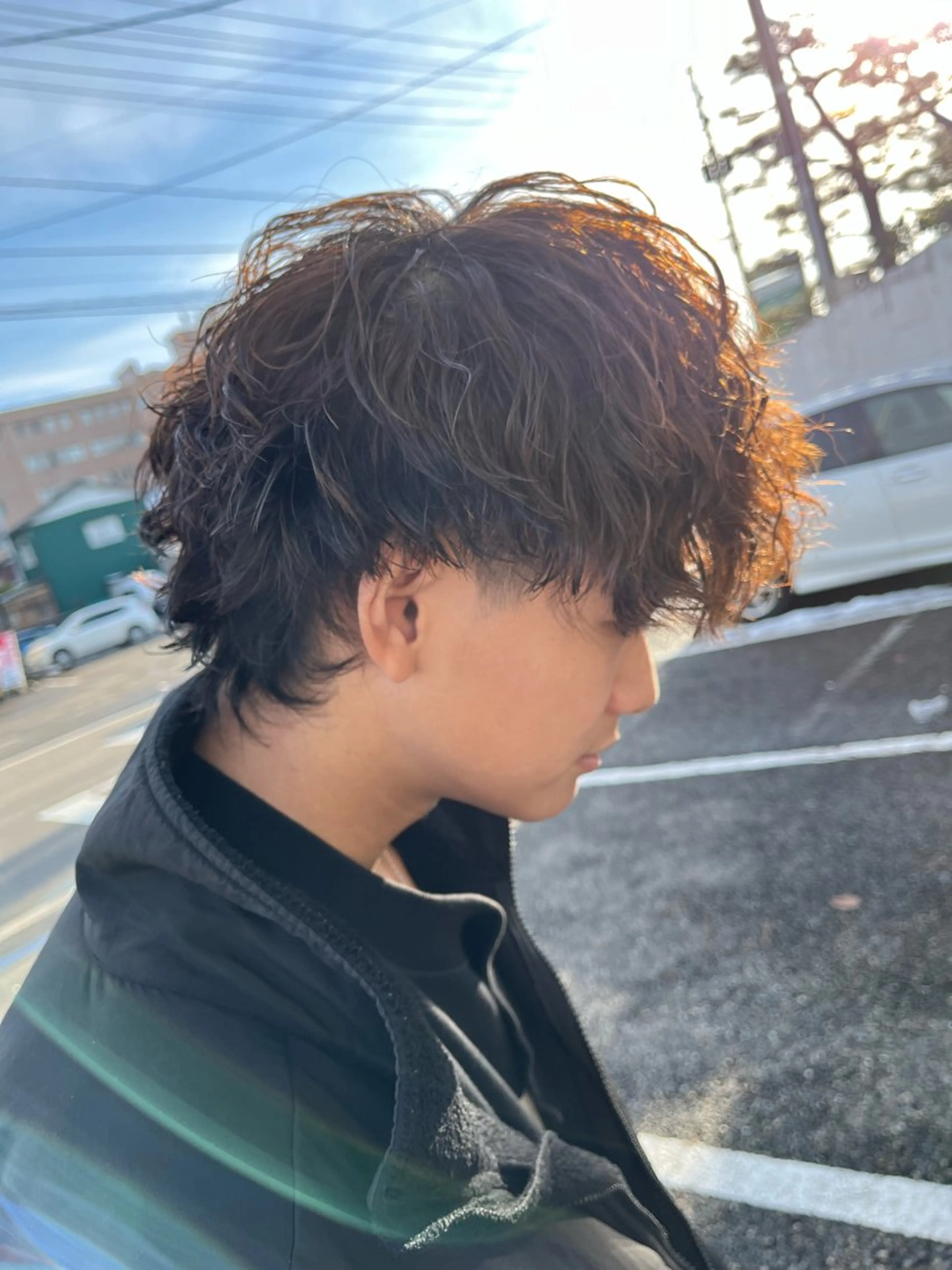 ミディアム パーマ メンズ メンズウルフカット ウルフカット カット パーマ パーマが得意な【最高 悠斗】のヘアスタイル