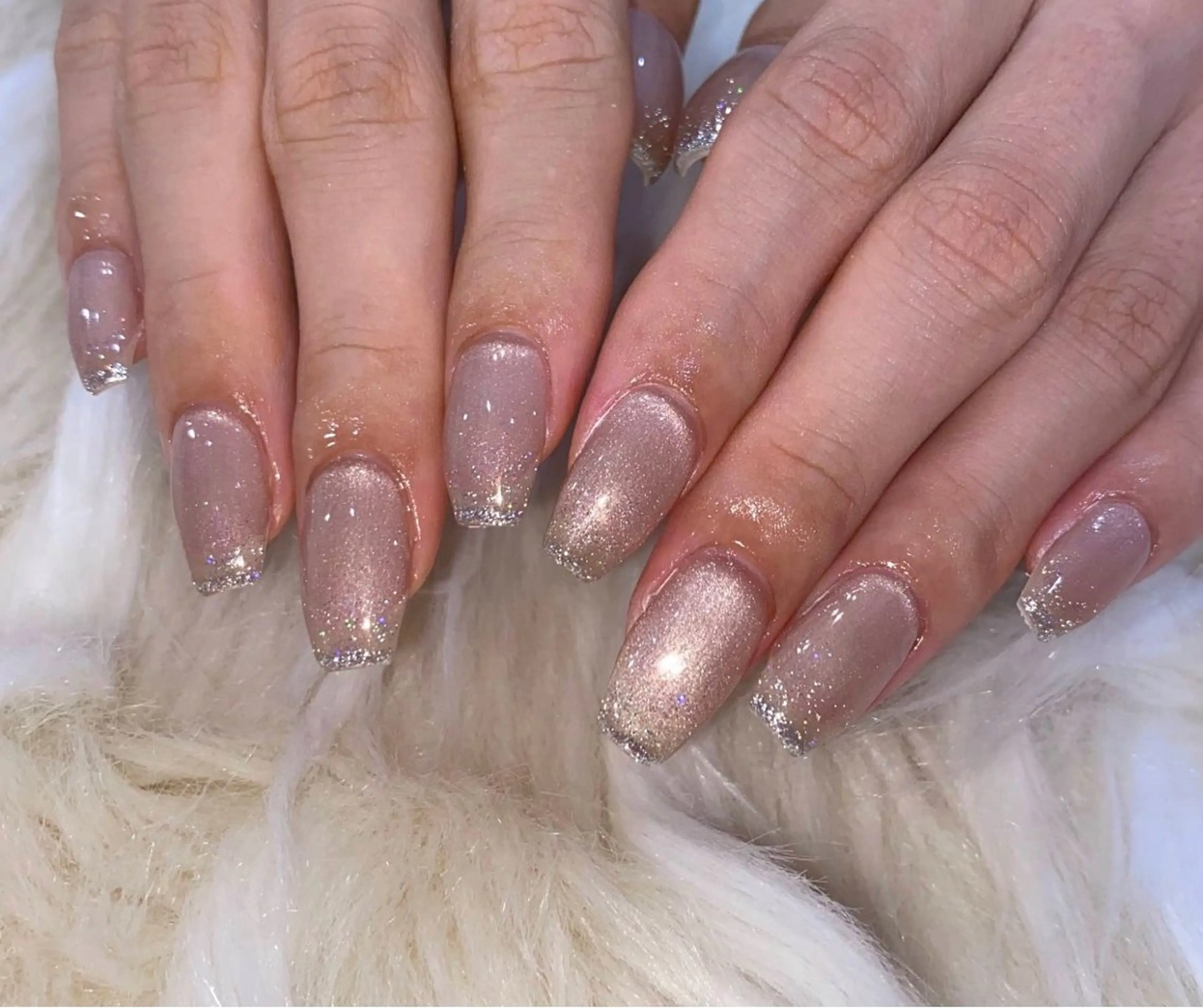 ネイル ボルドー 長さ出し フレンチネイル ジェルネイル グラデーション ハンドネイル Nail&eye Belire 新宿のネイルデザイン