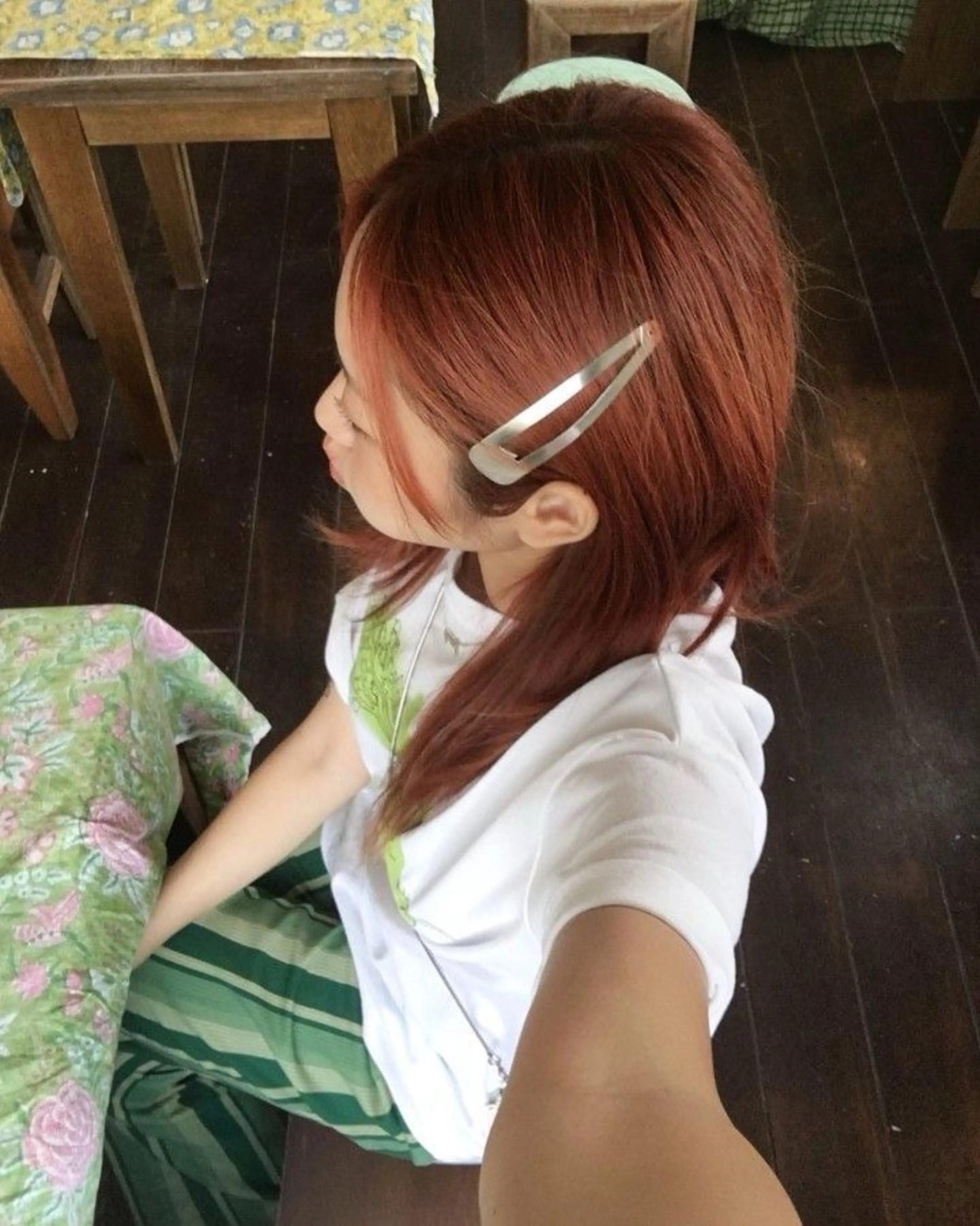 カラー ブラウンカラー オレンジ オレンジブラウン ヘアカラー 韓国アンニュイ/ アミのヘアスタイル