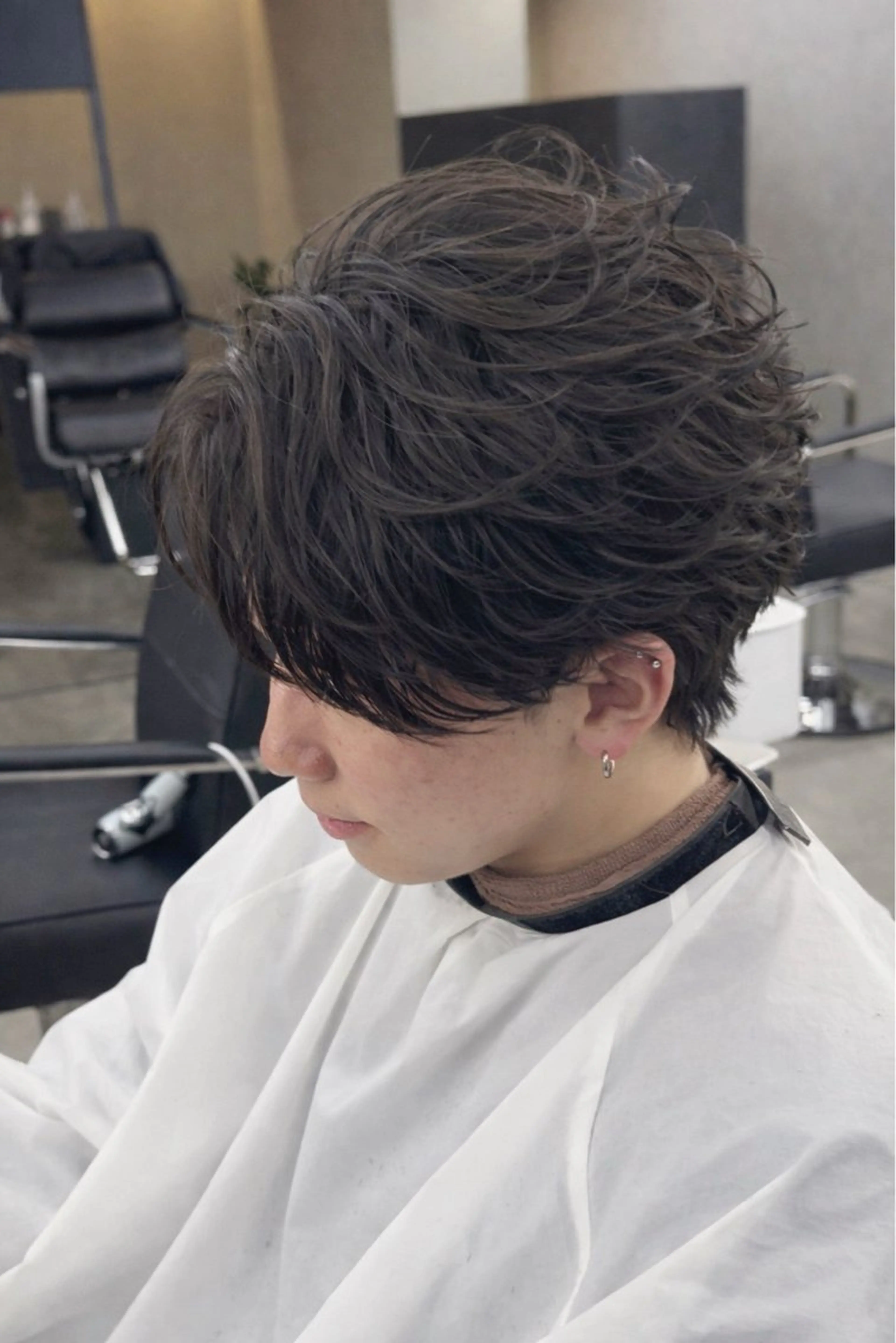 ショート メンズ フェザーパーマ メンズパーマ カット パーマ りょう🔥|メンズ 特化|韓国ヘアのヘアスタイル