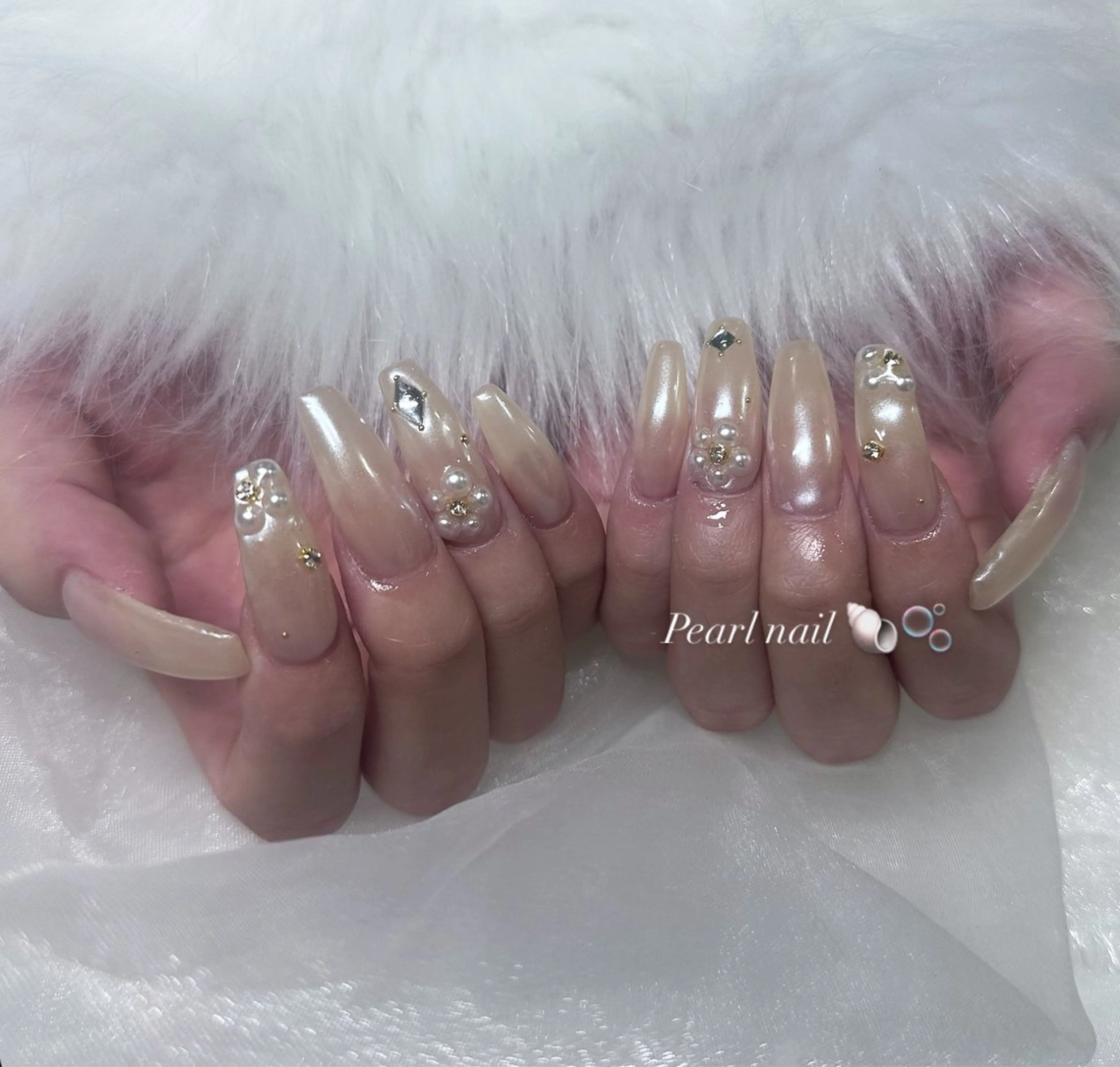 ネイル フラワーネイル キラキラネイル ミラーネイル シンプルネイル ume hairsalon所属・nono/ 熊取ﾈｲﾙｻﾛﾝのネイルデザイン