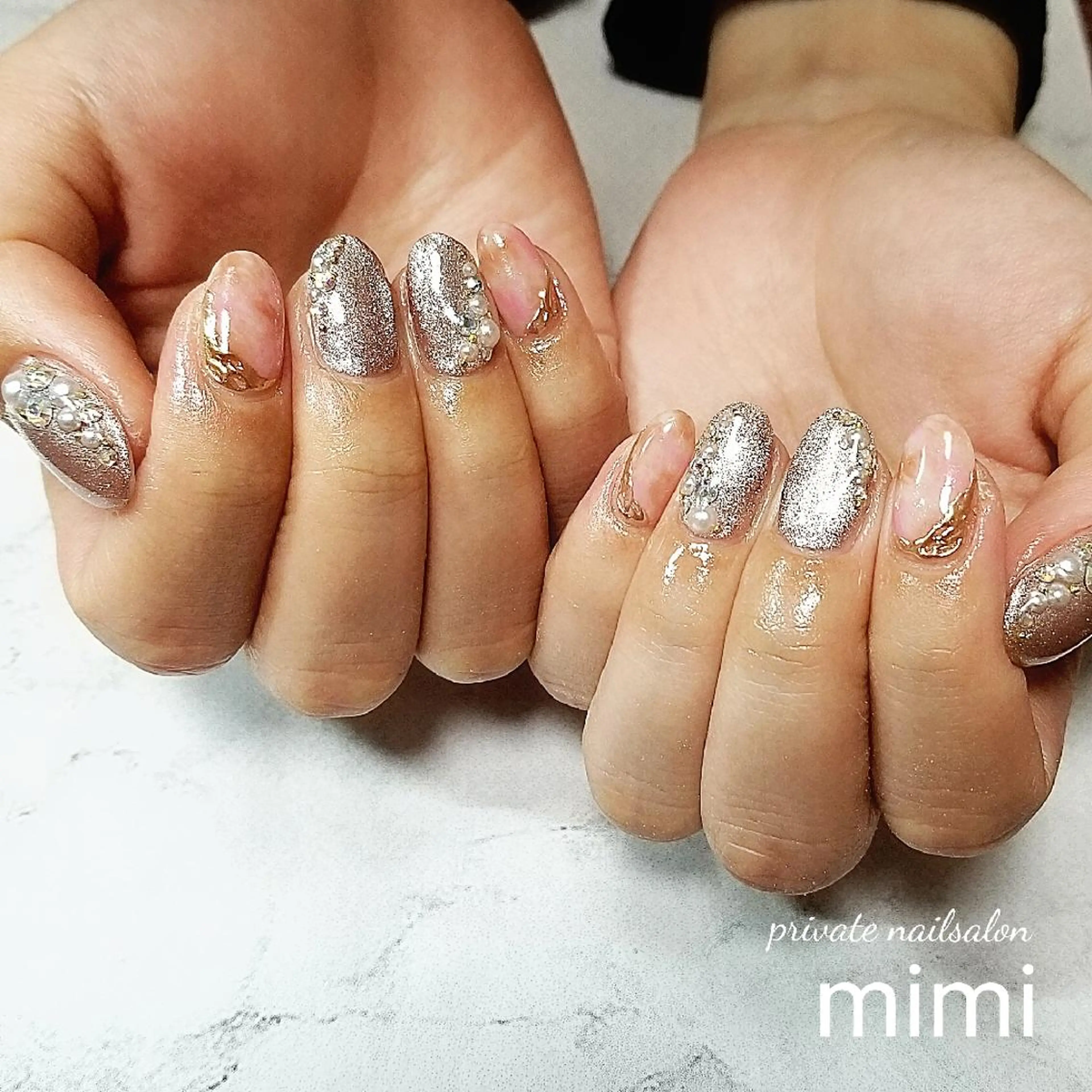 ネイル キラキラネイル マグネットネイル 博多ネイル ｍｉｍｉのネイルデザイン