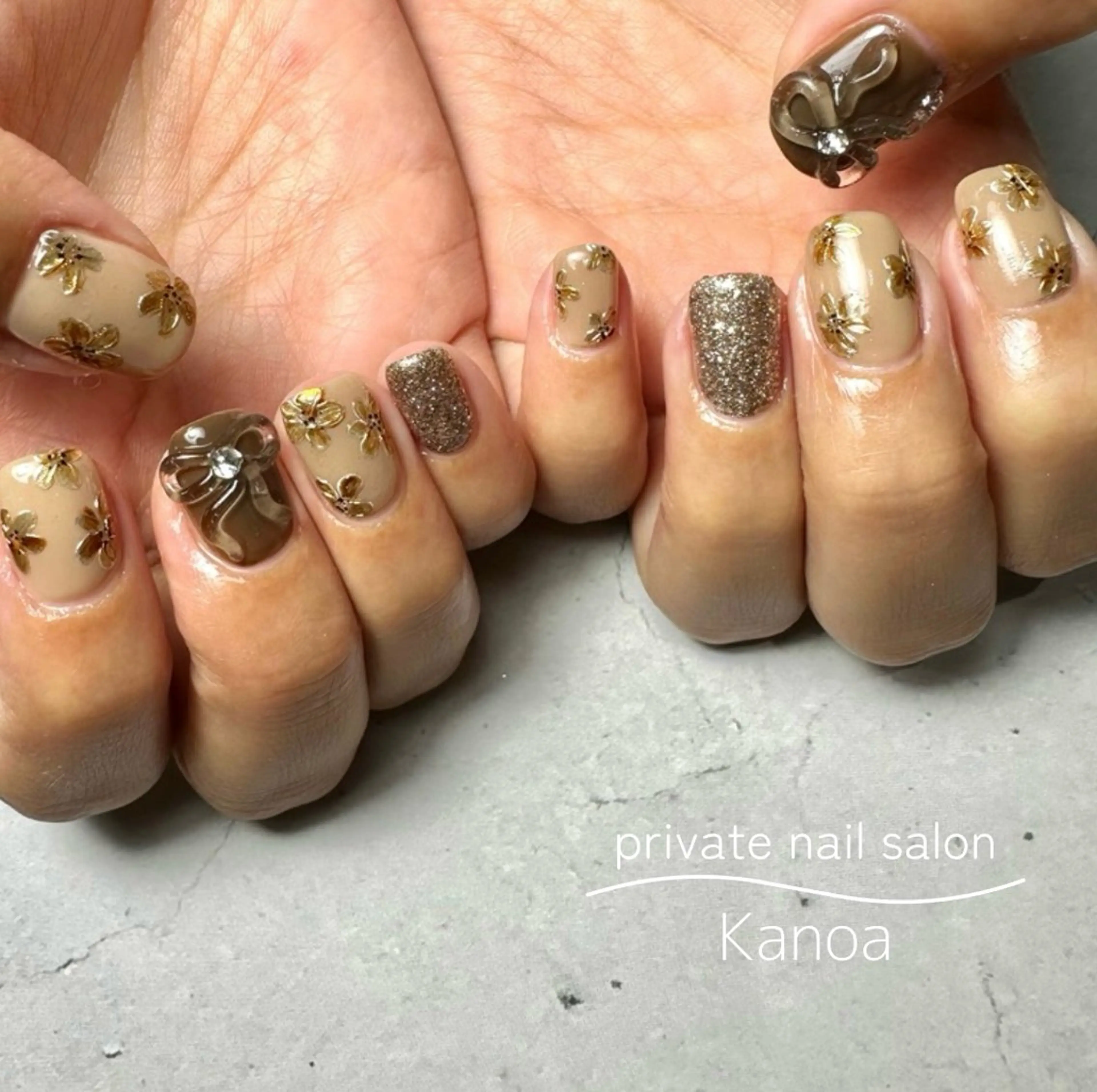 ネイル フラワーネイル megu_ kanoanailのネイルデザイン