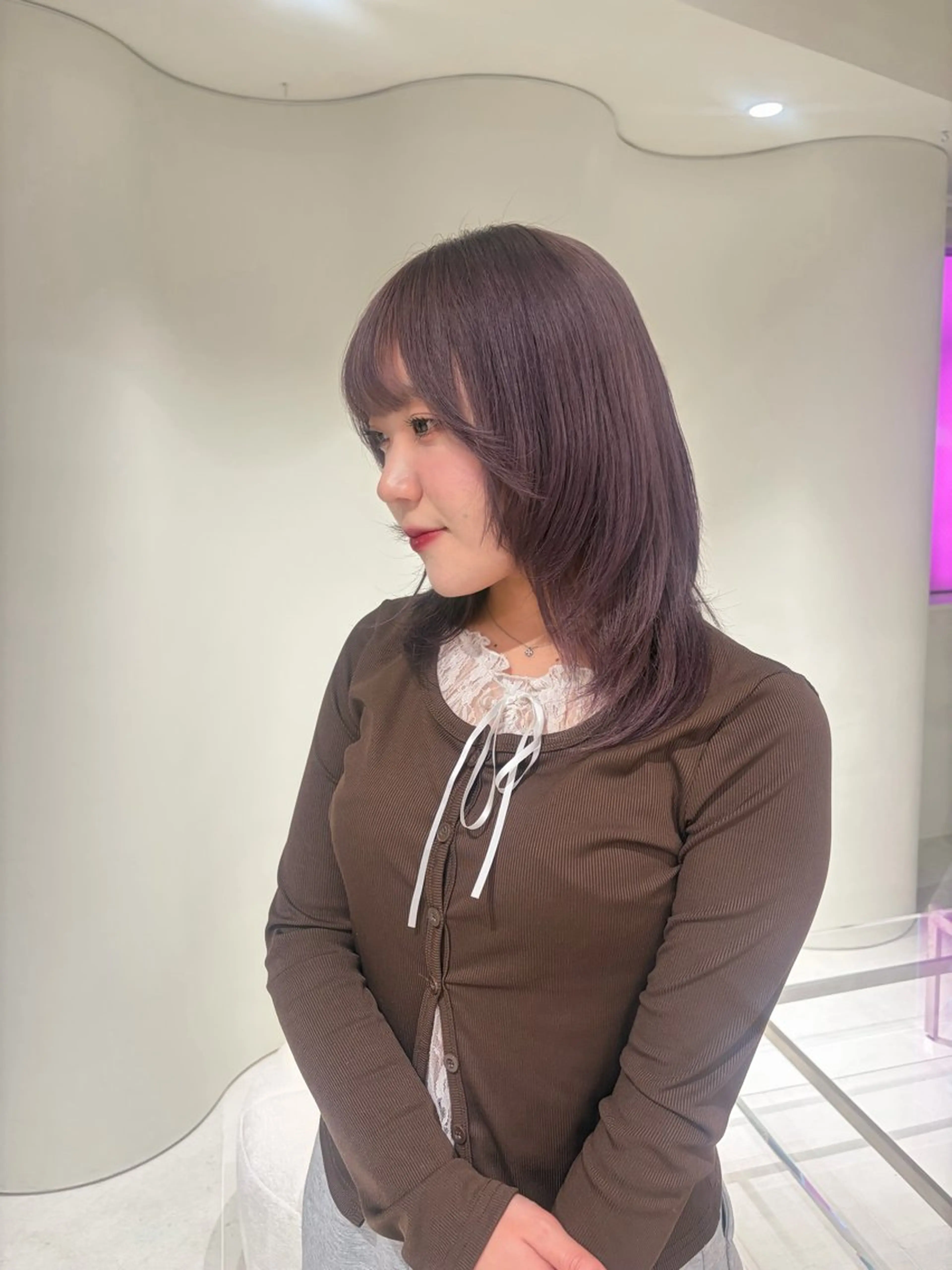 カラー ベージュカラー ラベンダーカラー ヘアカラー aoi 🪐keen立川のヘアスタイル