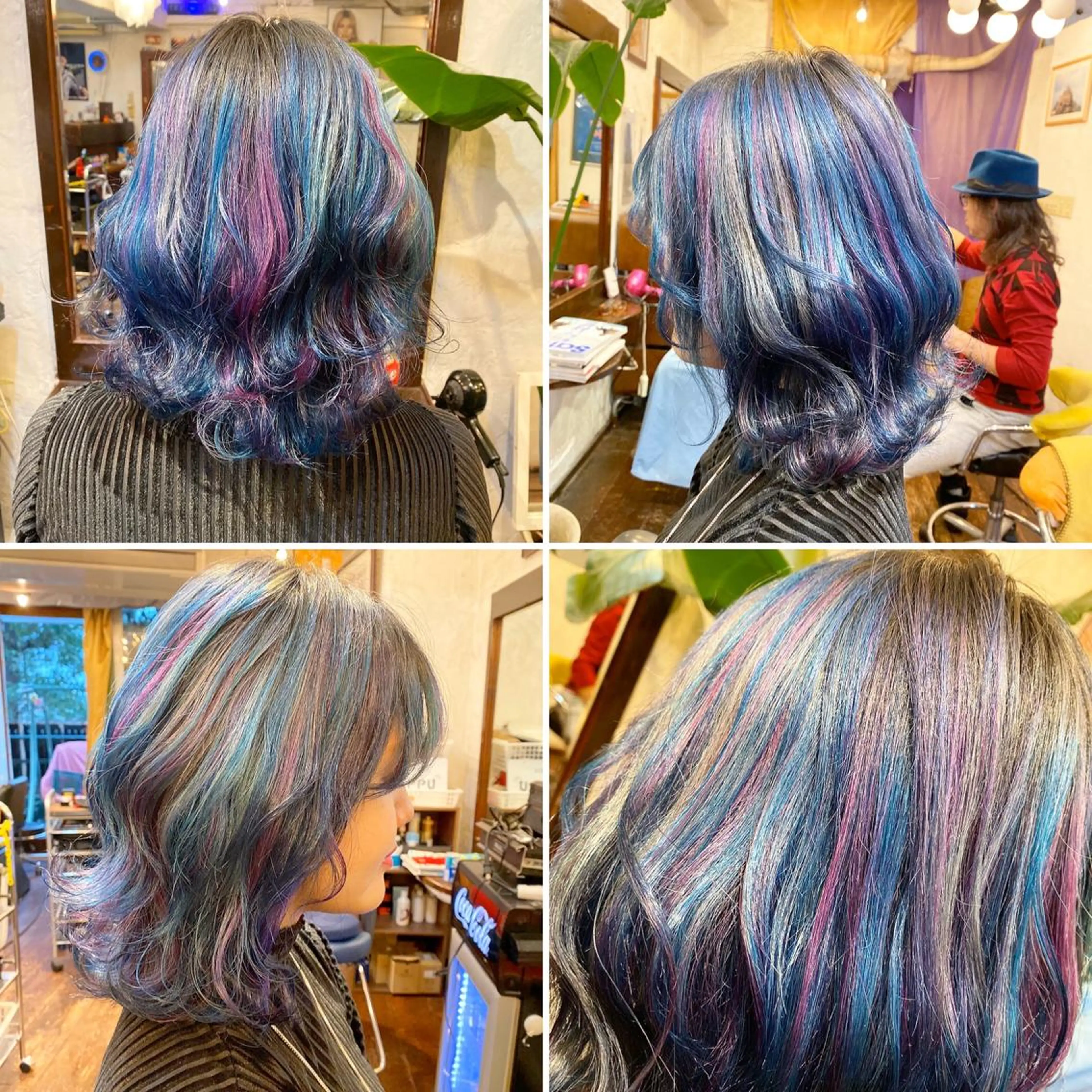 カラー デザインカラー ユニコーンカラー ヘアカラー トリートメント "PEPPU "所属・🌈推し色派手髪 ハイトーンShinのヘアスタイル