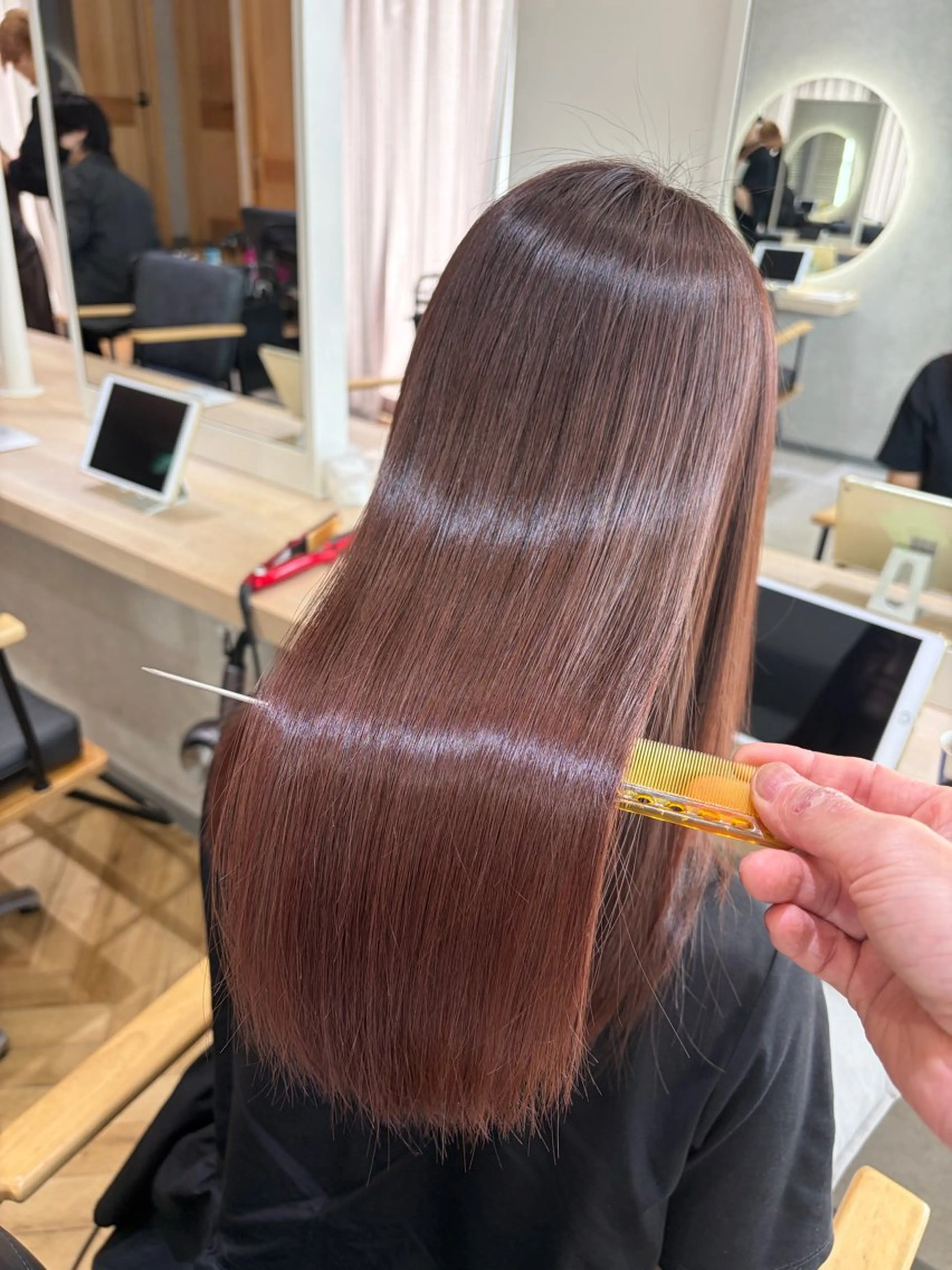 ロング カット ヘアカラー トリートメント 松田卓也🌟美髪矯正 🌟小顔🌟艶髪のヘアスタイル