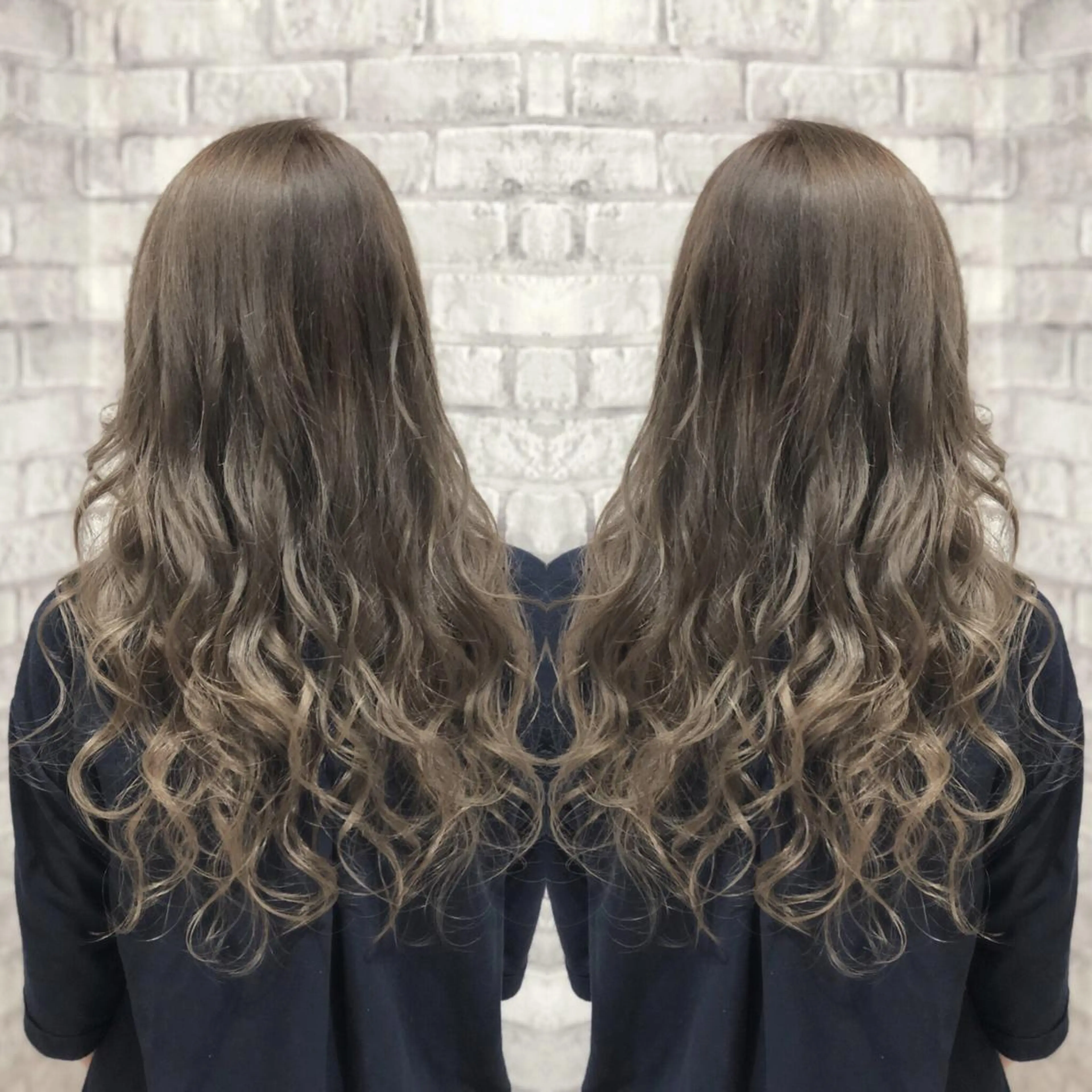 セミロング カラー ヘアアレンジ グラデーションカラー カット ヘアカラー トリートメント 秋山 幸太のヘアスタイル