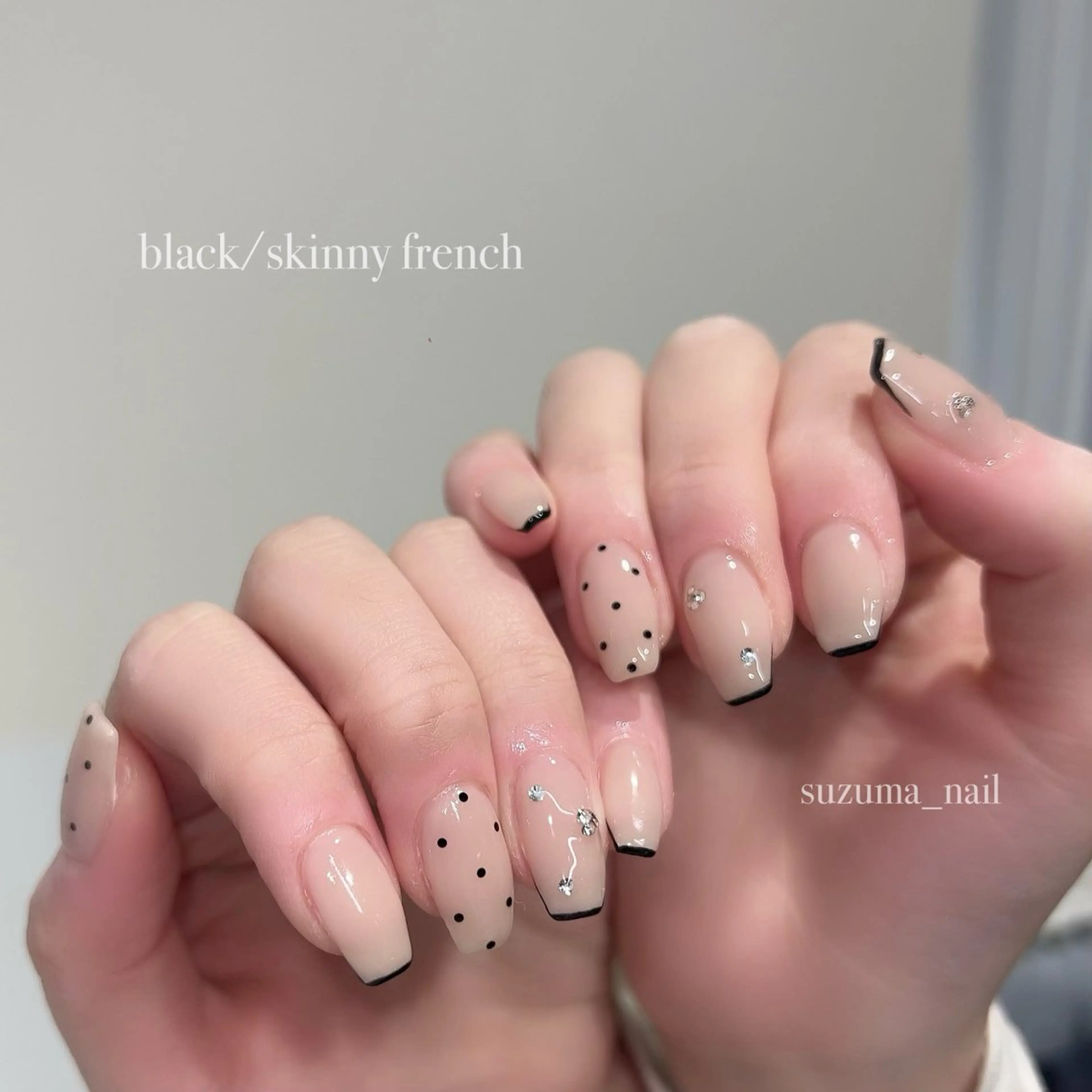 ネイル フレンチネイル 韓国ネイル シンプルネイル ワンホンネイル 鈴木 まゆのネイルデザイン