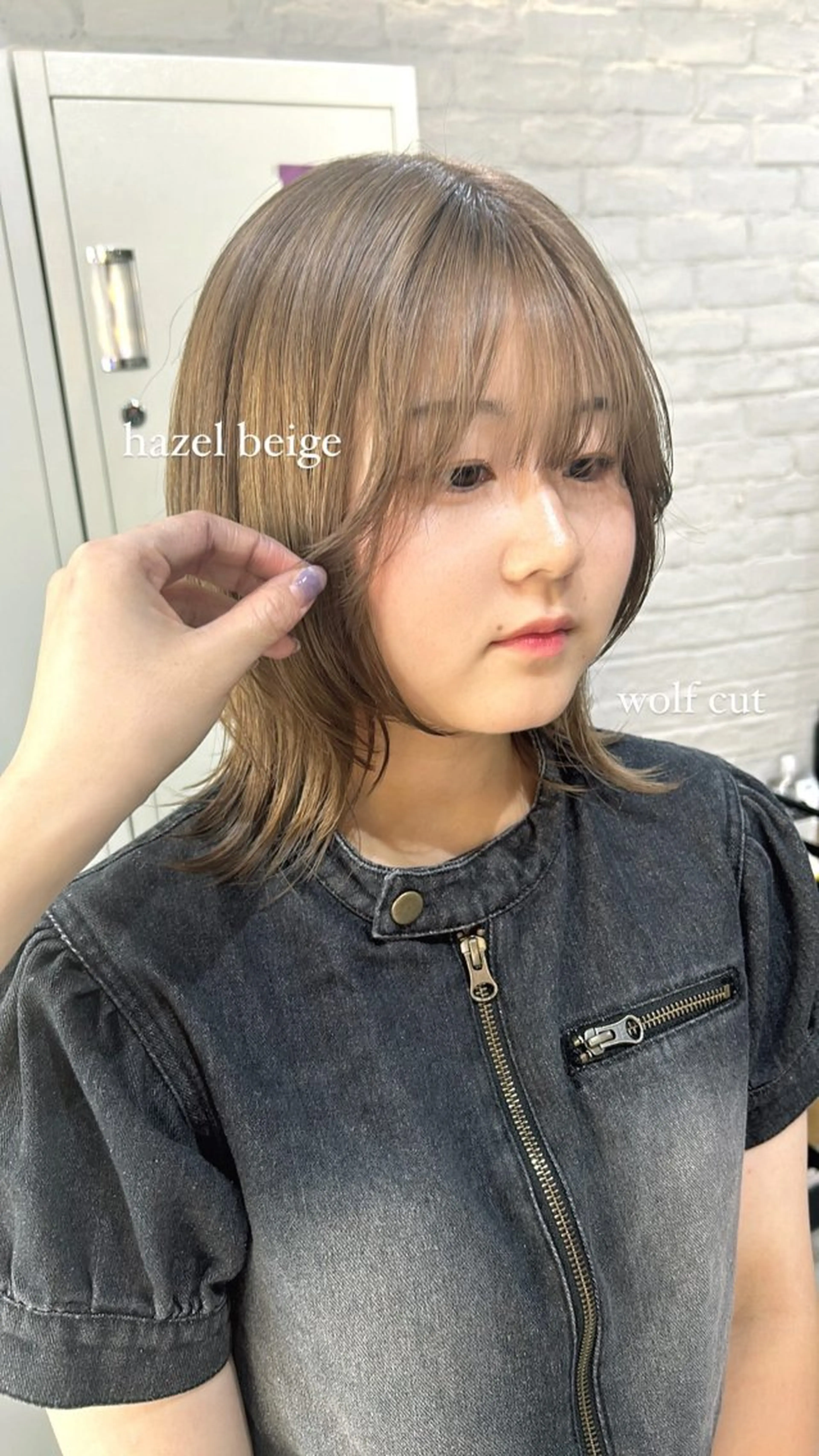 ミディアム カラー 暖色/艶カラー/ エクステ/ユリヤのヘアスタイル