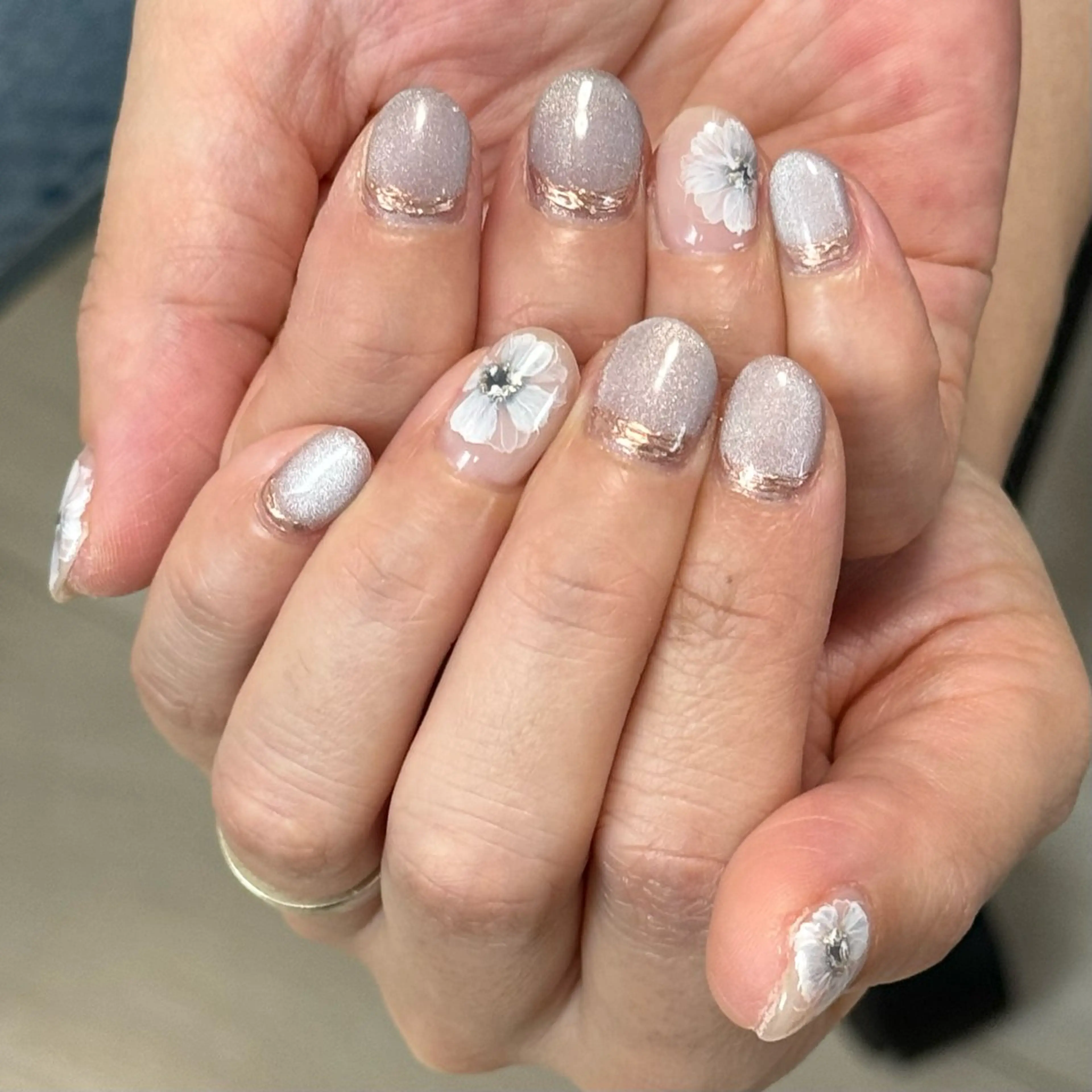 ネイル アートネイル フラワーネイル マグネットネイル Hana_ Rieのネイルデザイン