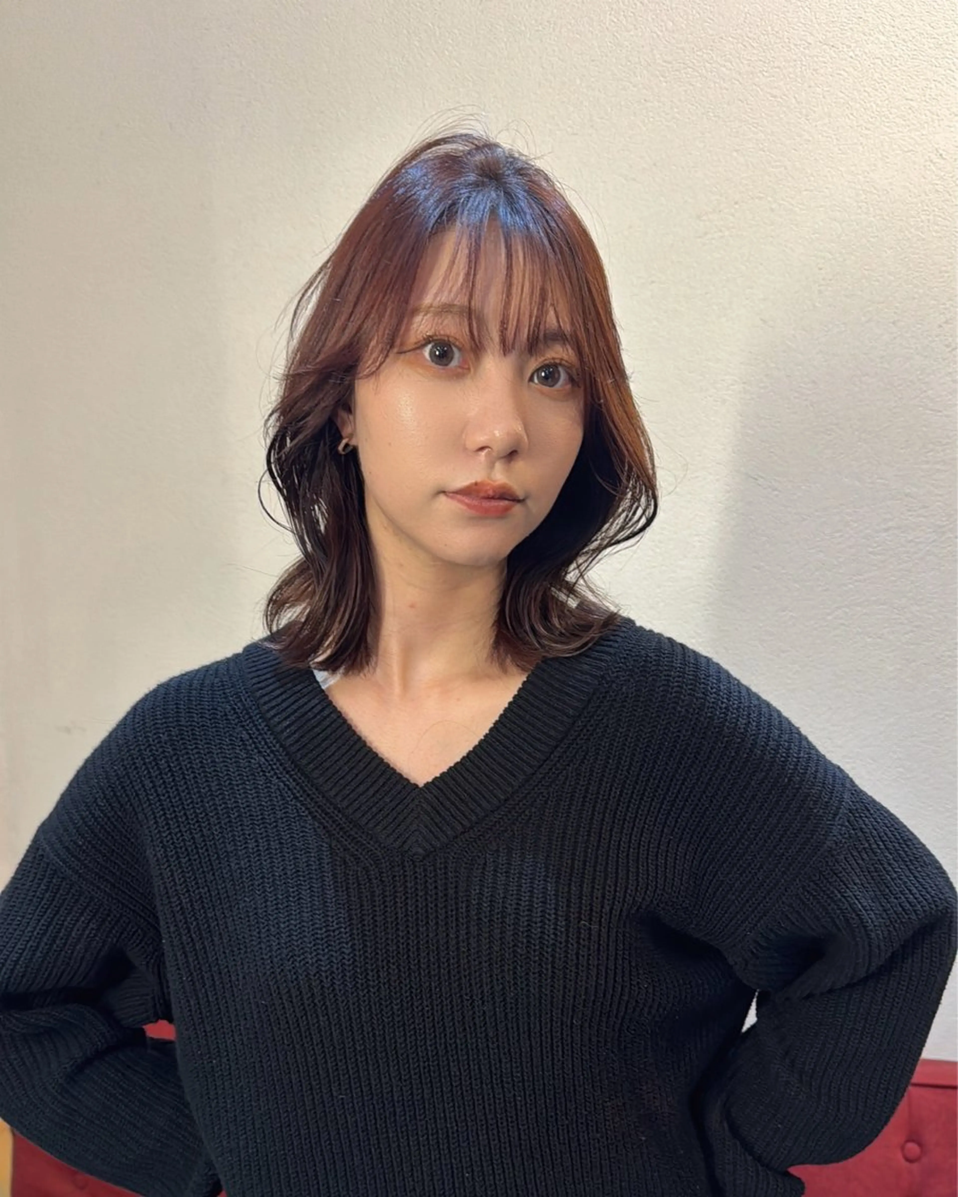 セミロング レイヤーカット/髪質 改善/Hayatoのヘアスタイル