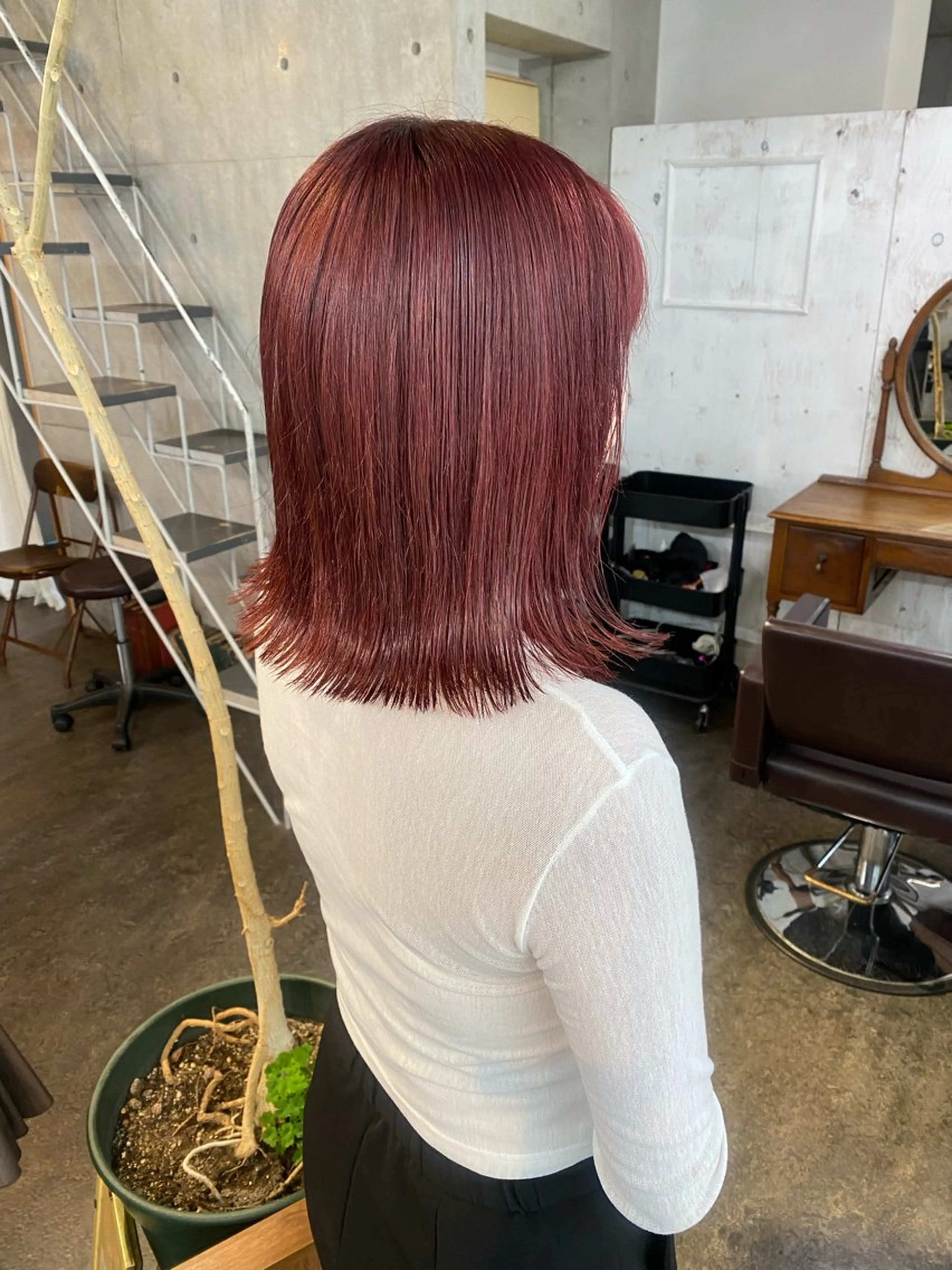 ミディアム カラー ヘアカラー トリートメント モリモト サナのヘアスタイル