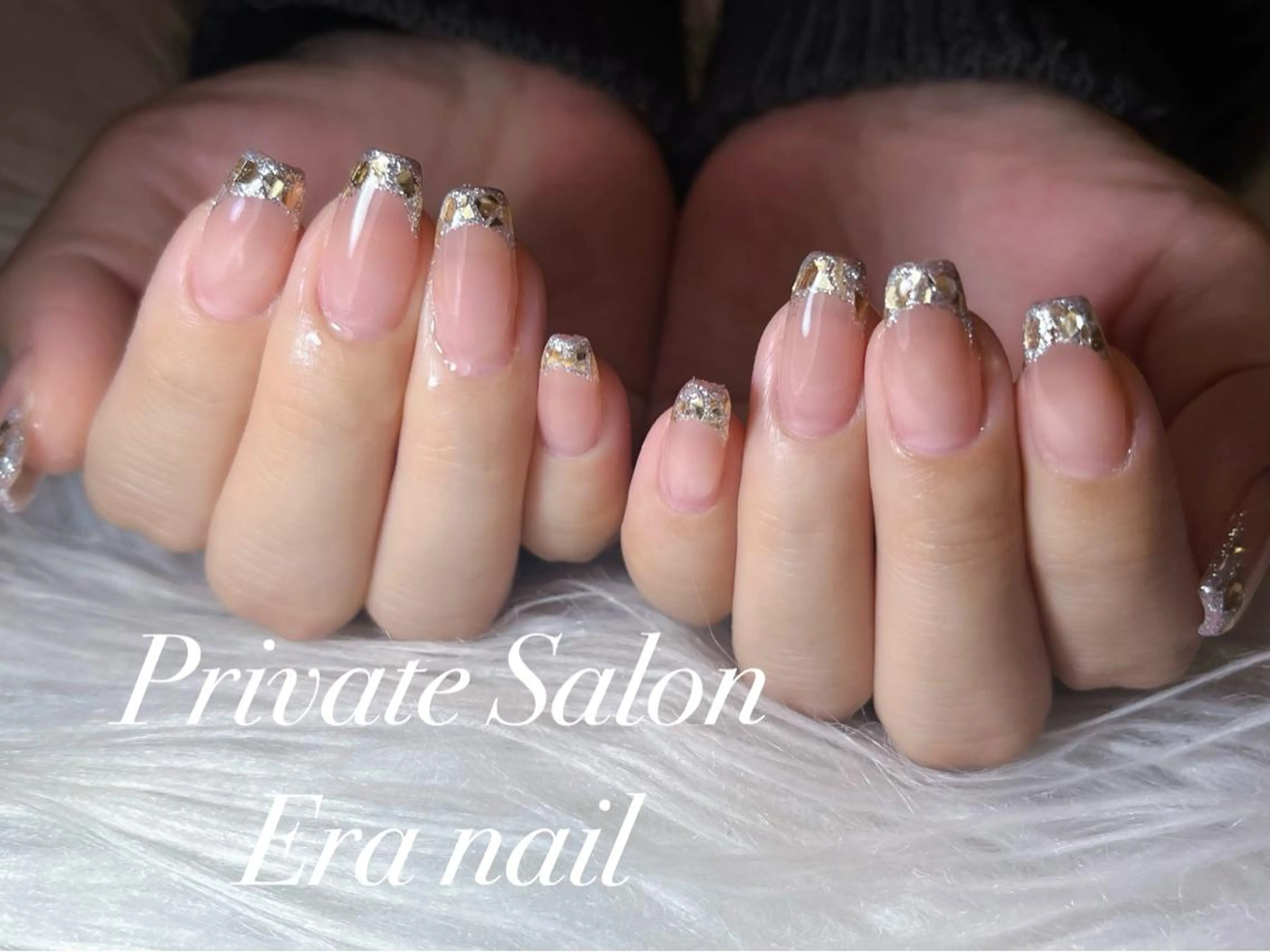 ネイル フレンチネイル ガラスフレンチ Era nailのネイルデザイン