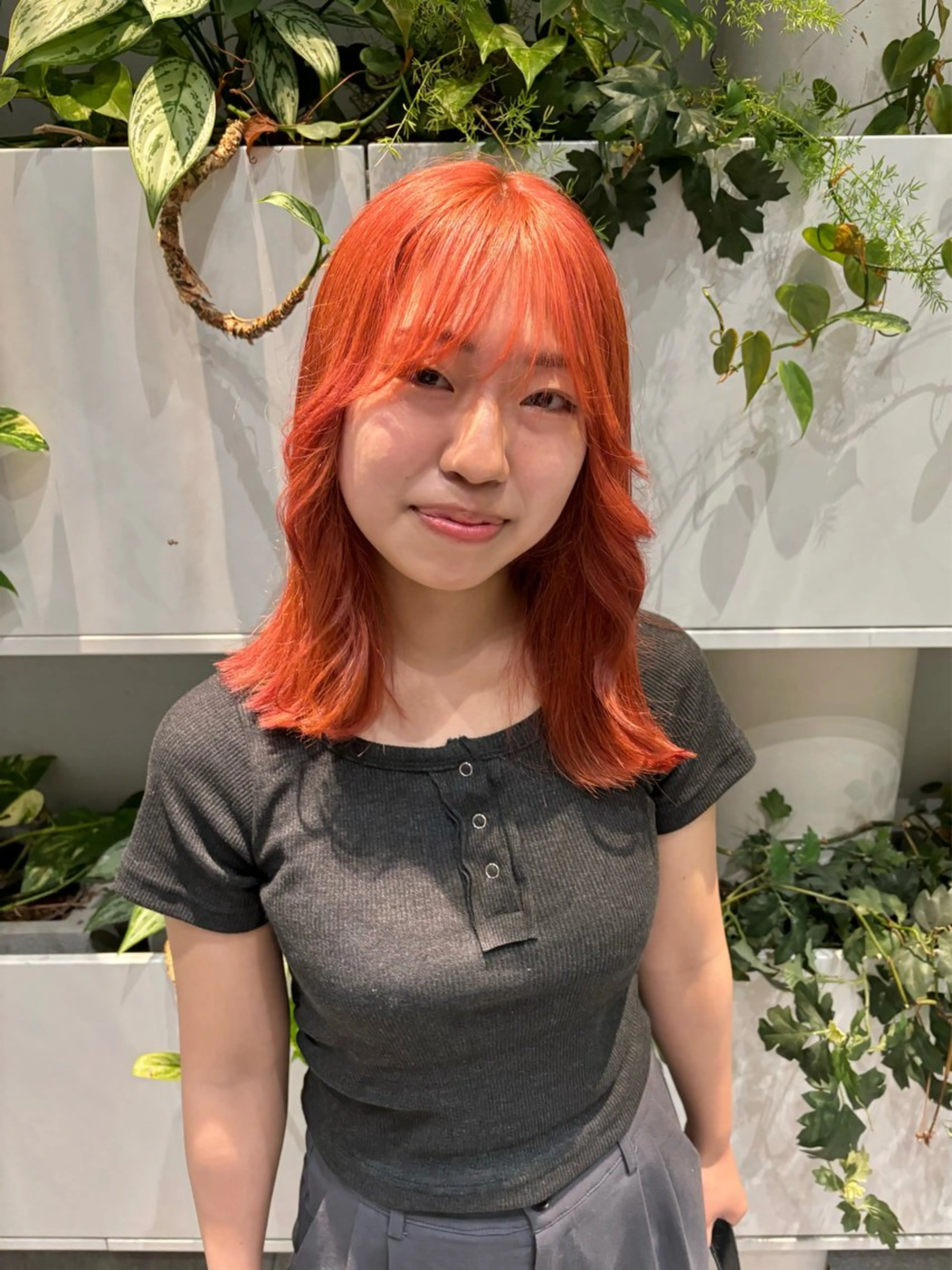 ミディアム カラー 韓国風ヘア カット ヘアカラー トリートメント くさかみさき🌼暖色 /耳つぼ/オタク🌼のヘアスタイル