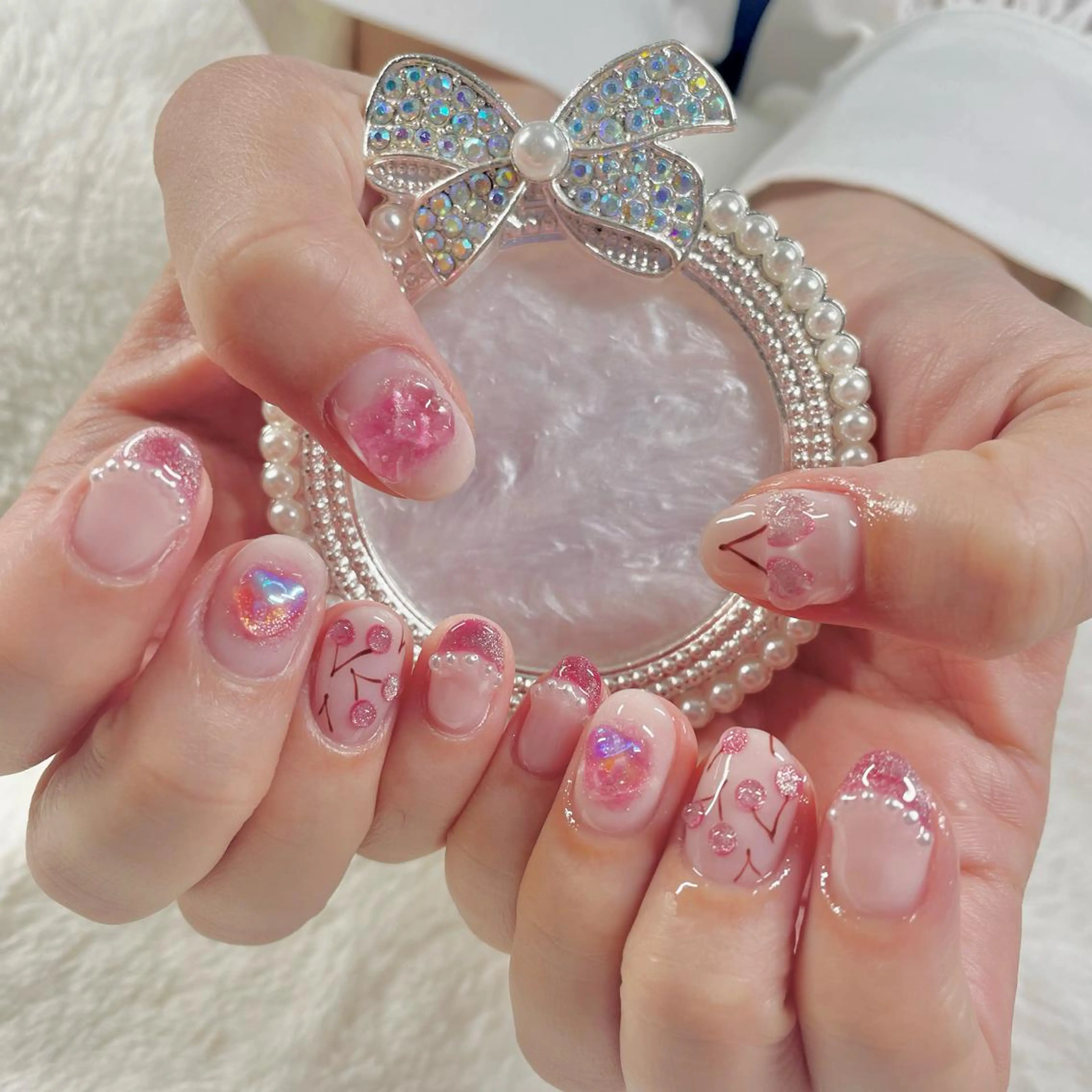 ネイル ジェルネイル ハート リボン J terrace Nailのネイルデザイン